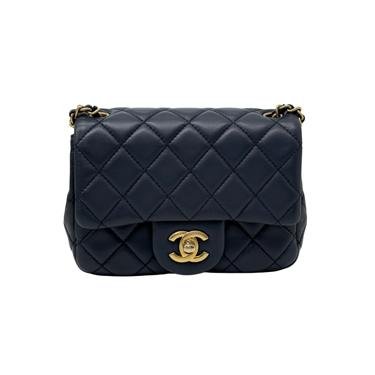 Chanel dark blue flap bag
