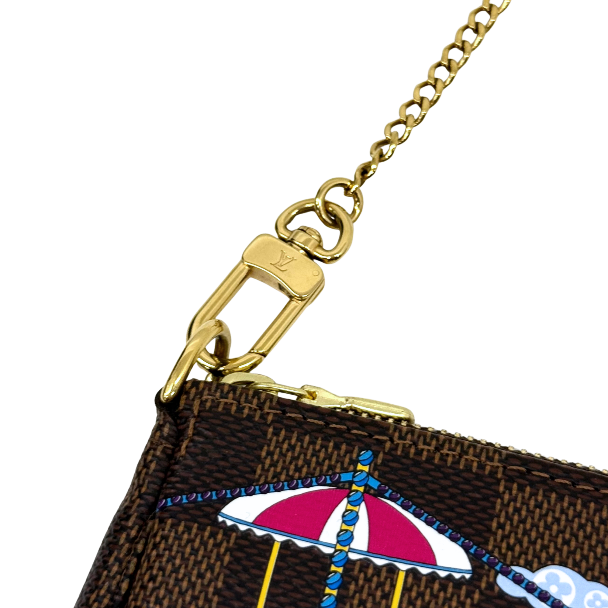 Louis Vuitton Pochette Accessoires Limited Edition Vivienne Xmas Damier Mini clutch bag (pre-owned)
