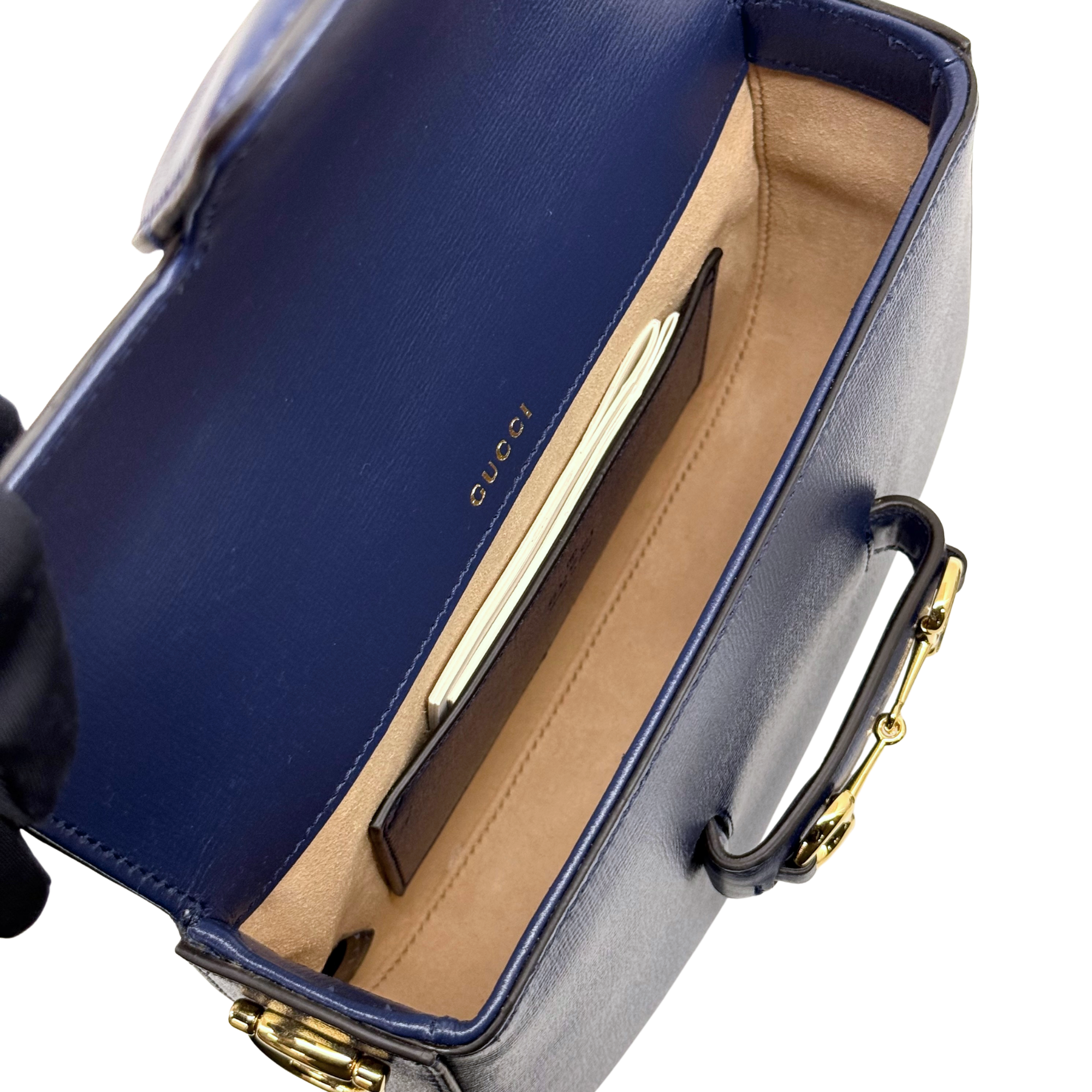 Gucci navy blue Horsebit 1955 shoulder bag (brand new)