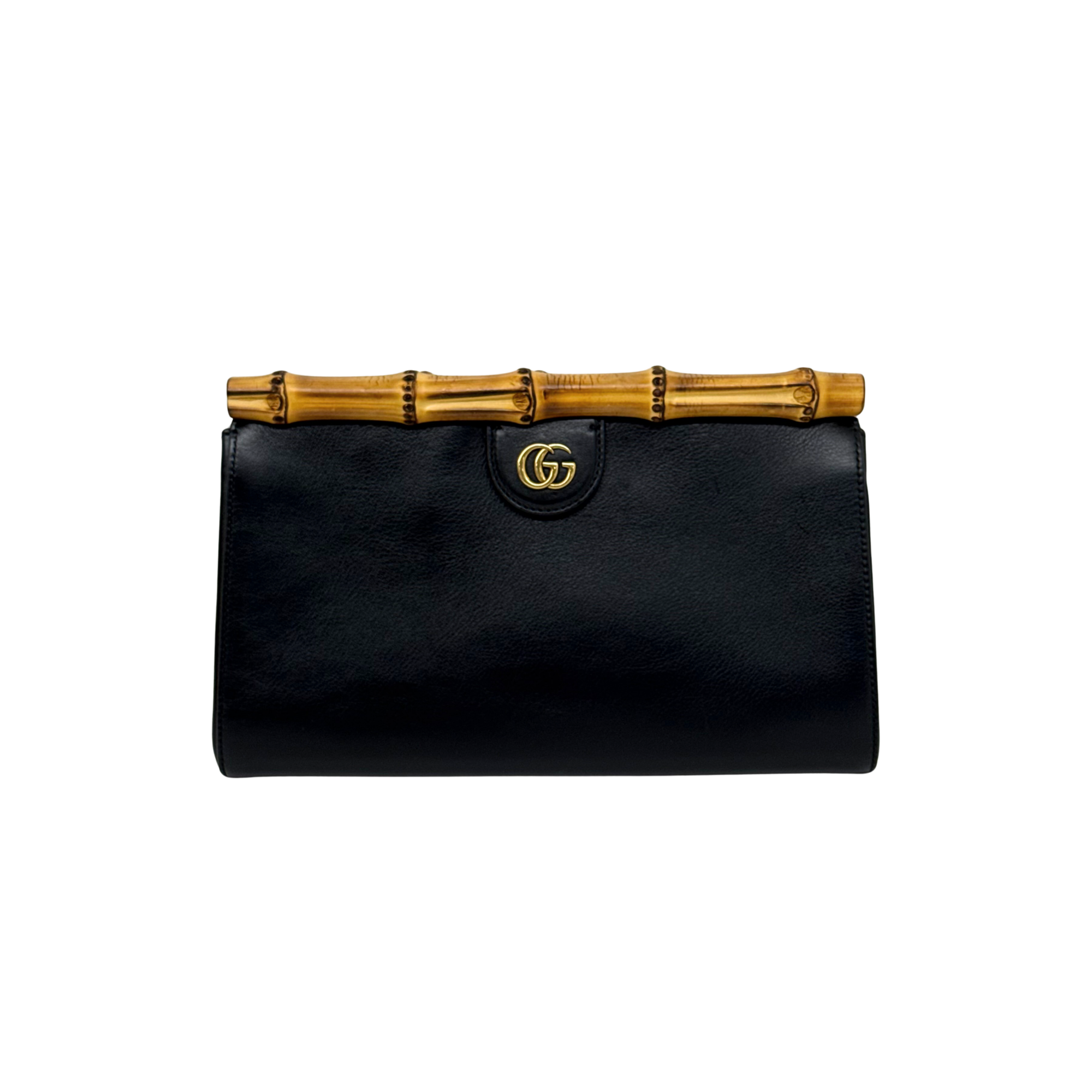 Gucci Diana clutch black with bamboo top closure (pre-owned)