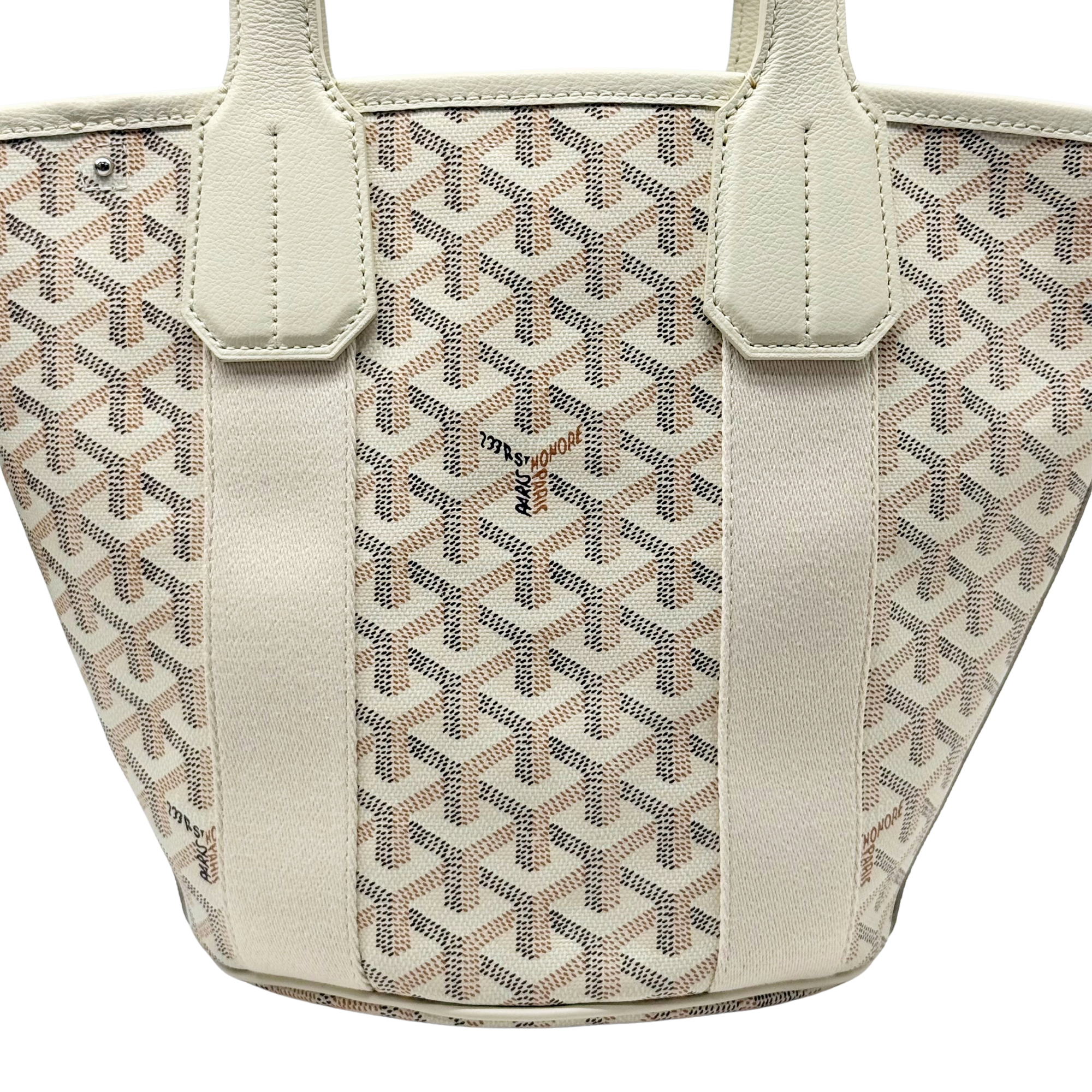 Goyard Goyardine Belharra PM Sand Tote Palladium Hardware (pre-owned)