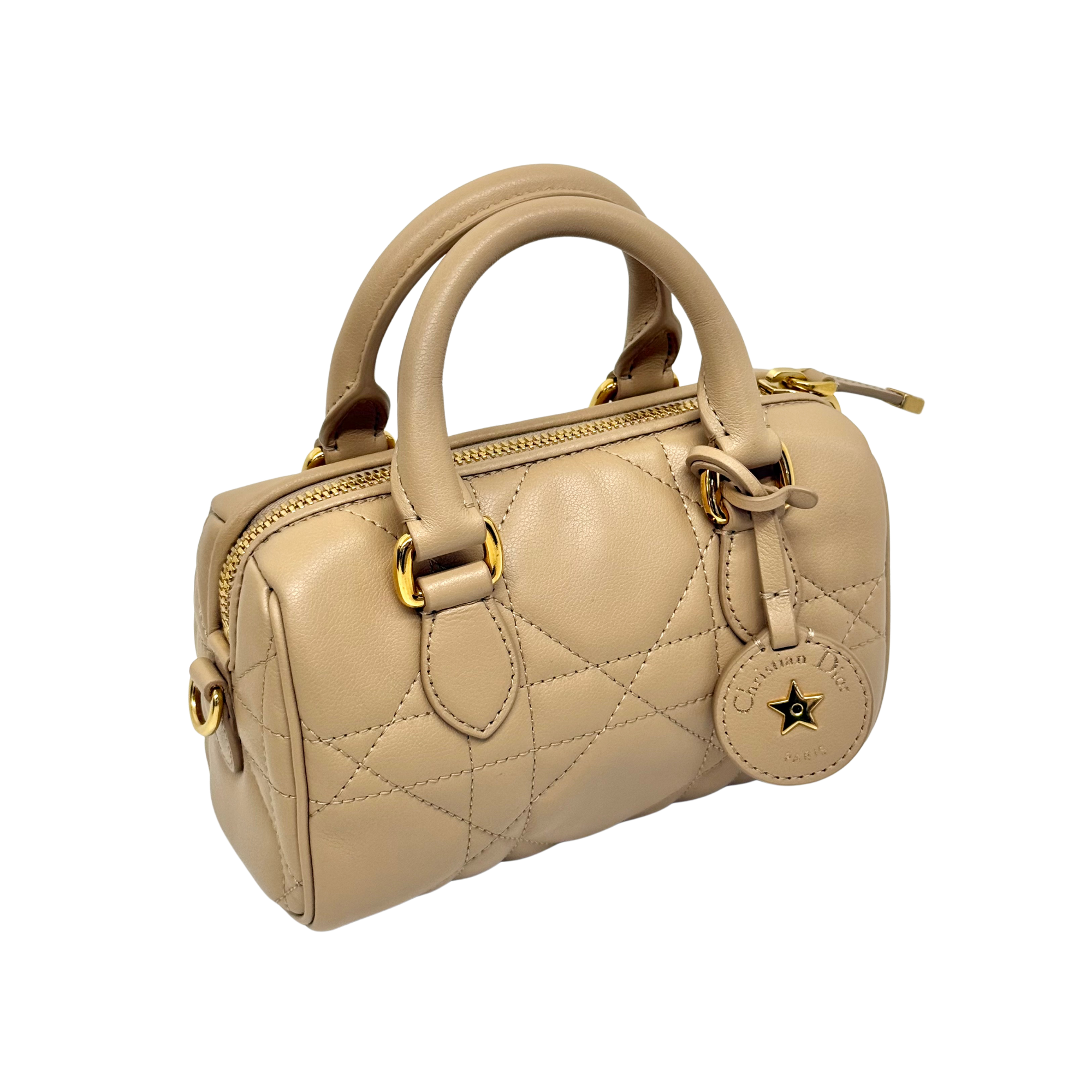 Dior Nano Dior Groove 17 Bag In Calfskin Leather With Gold Hardware Biscuit (brand new)