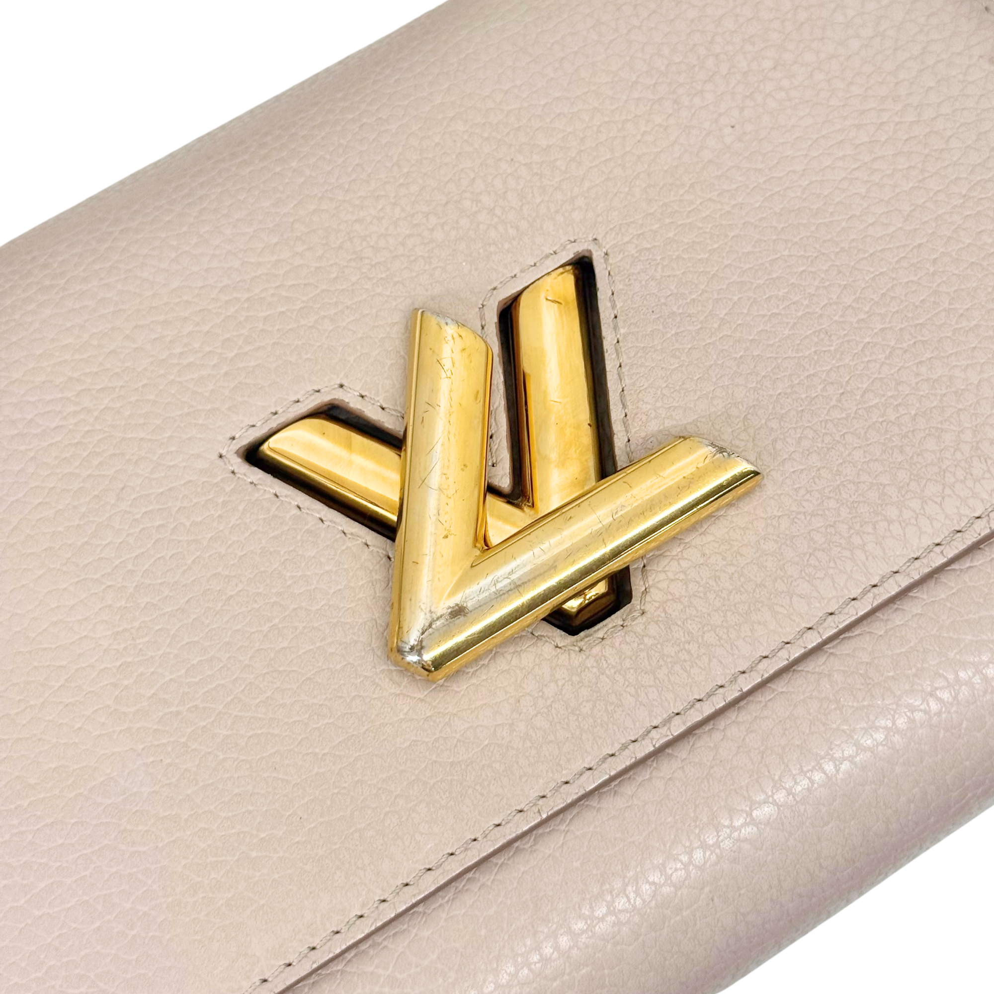 Louis Vuitton Twist BB Beige Grained Epi Leather Top Handle Bag
 (pre-owned)