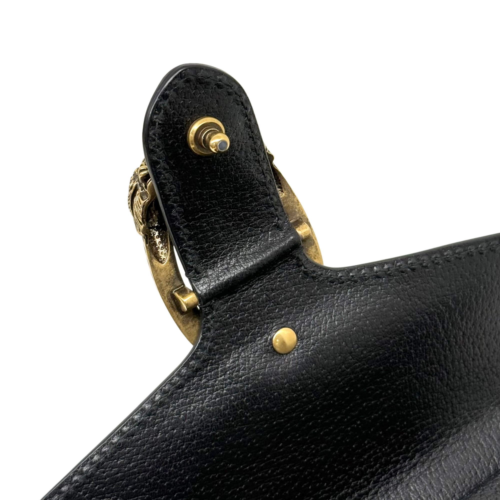 Gucci Black Mini Leather Dionysus Shoulder Bag (pre-owned)
