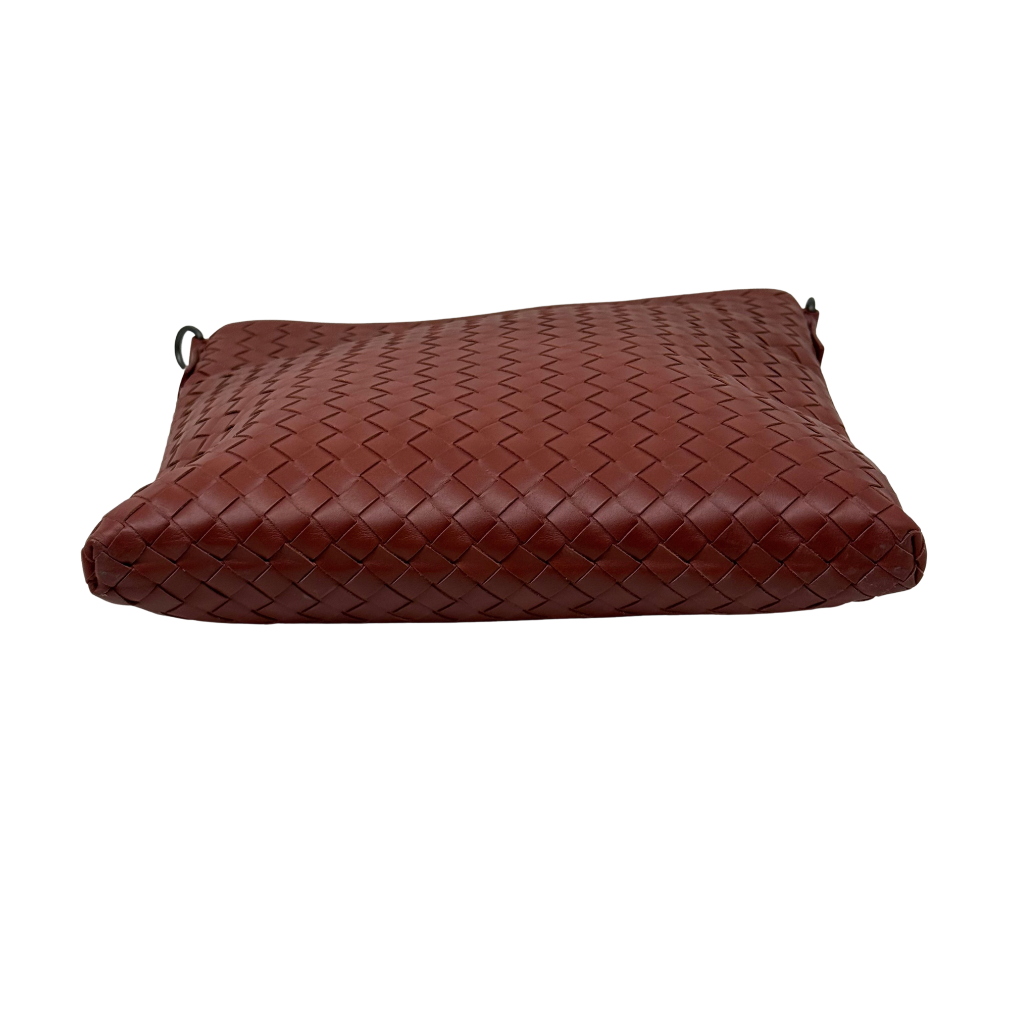 Bottega Veneta Nappa Intrecciato Flat Messenger Crossbody Bag
 (brand new)