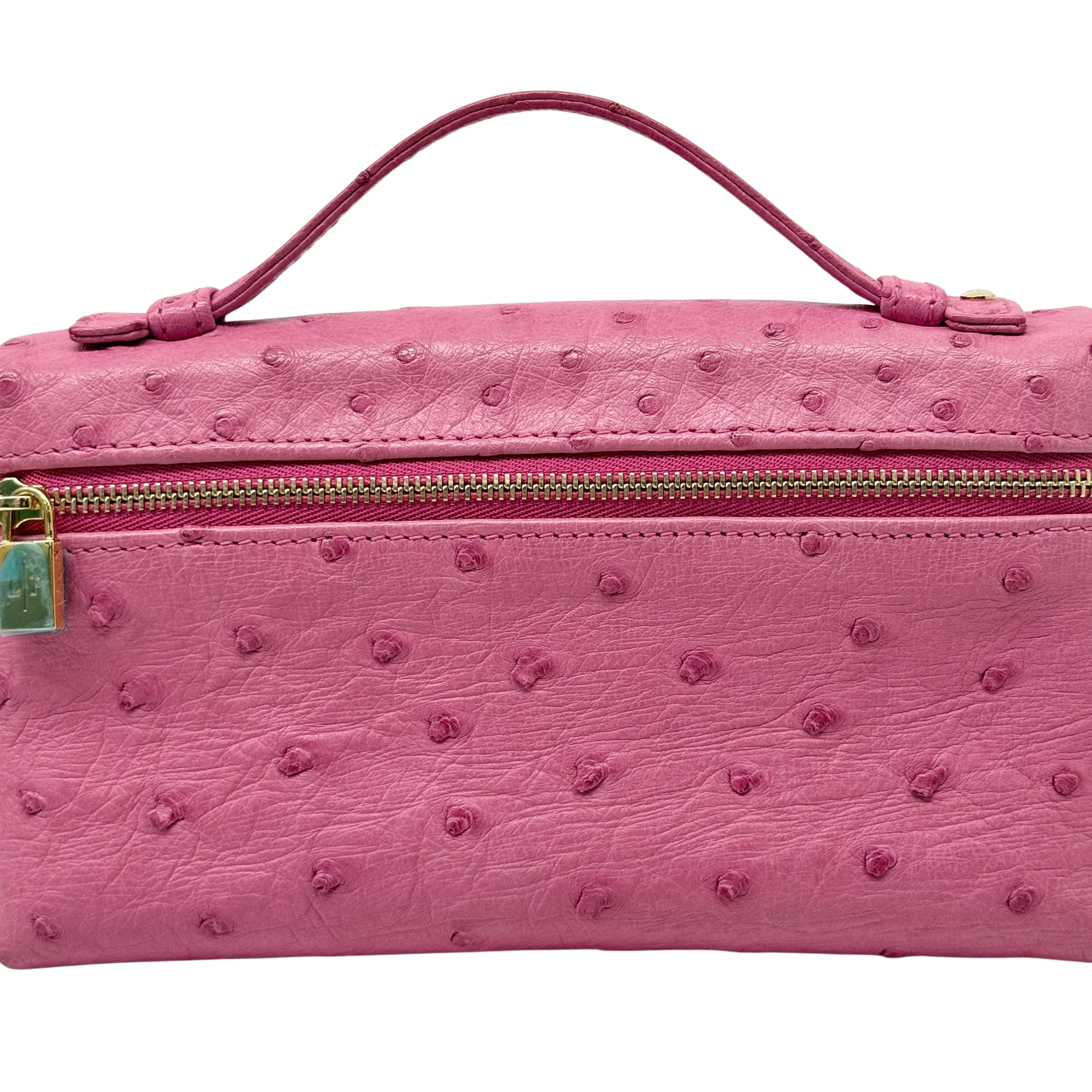 Loro Piana Pink Ostrich L19 Pouch (pre-owned)