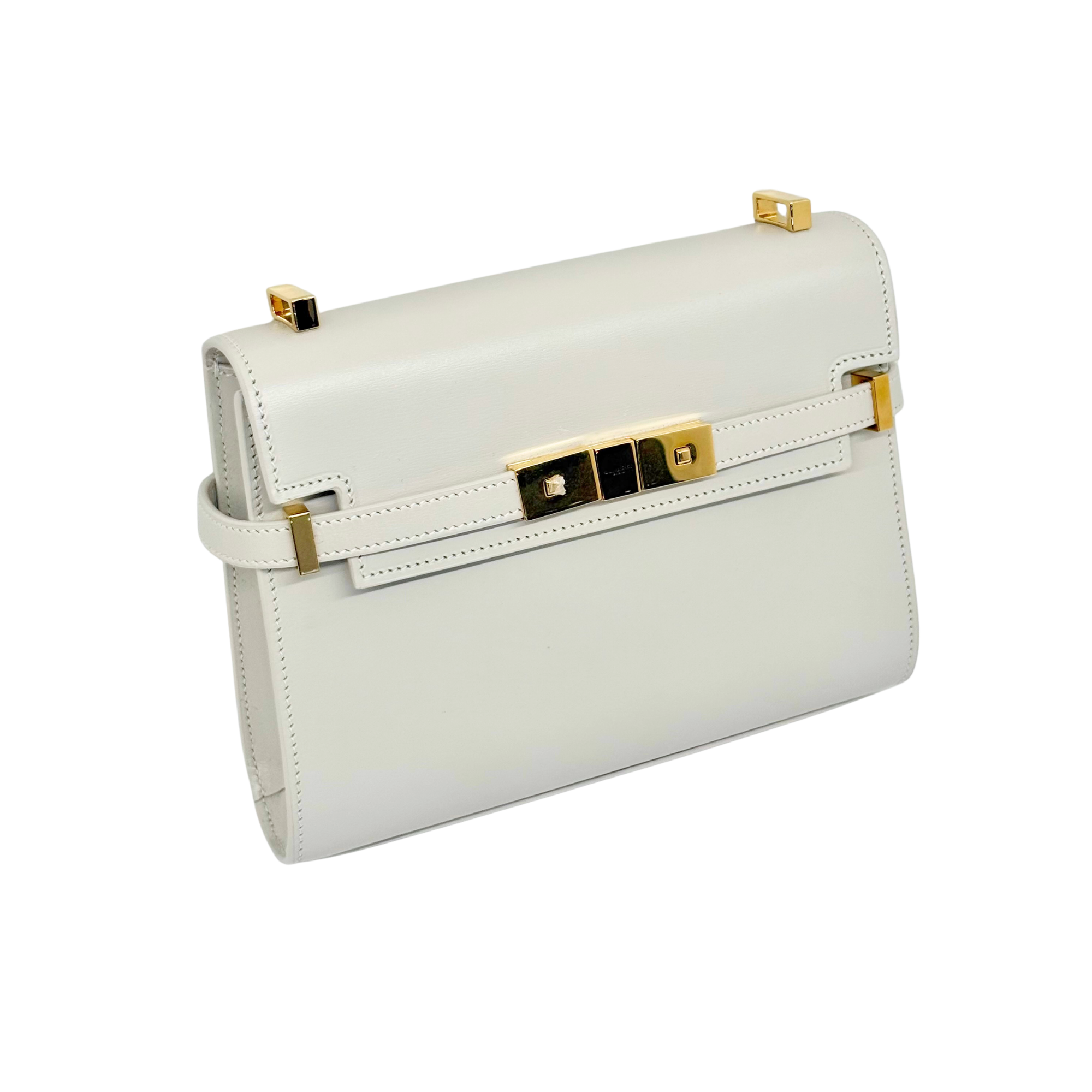 YSL Yves Saint Laurent Paris Cream Leather Manhattan Shoulder Bag (brand new)