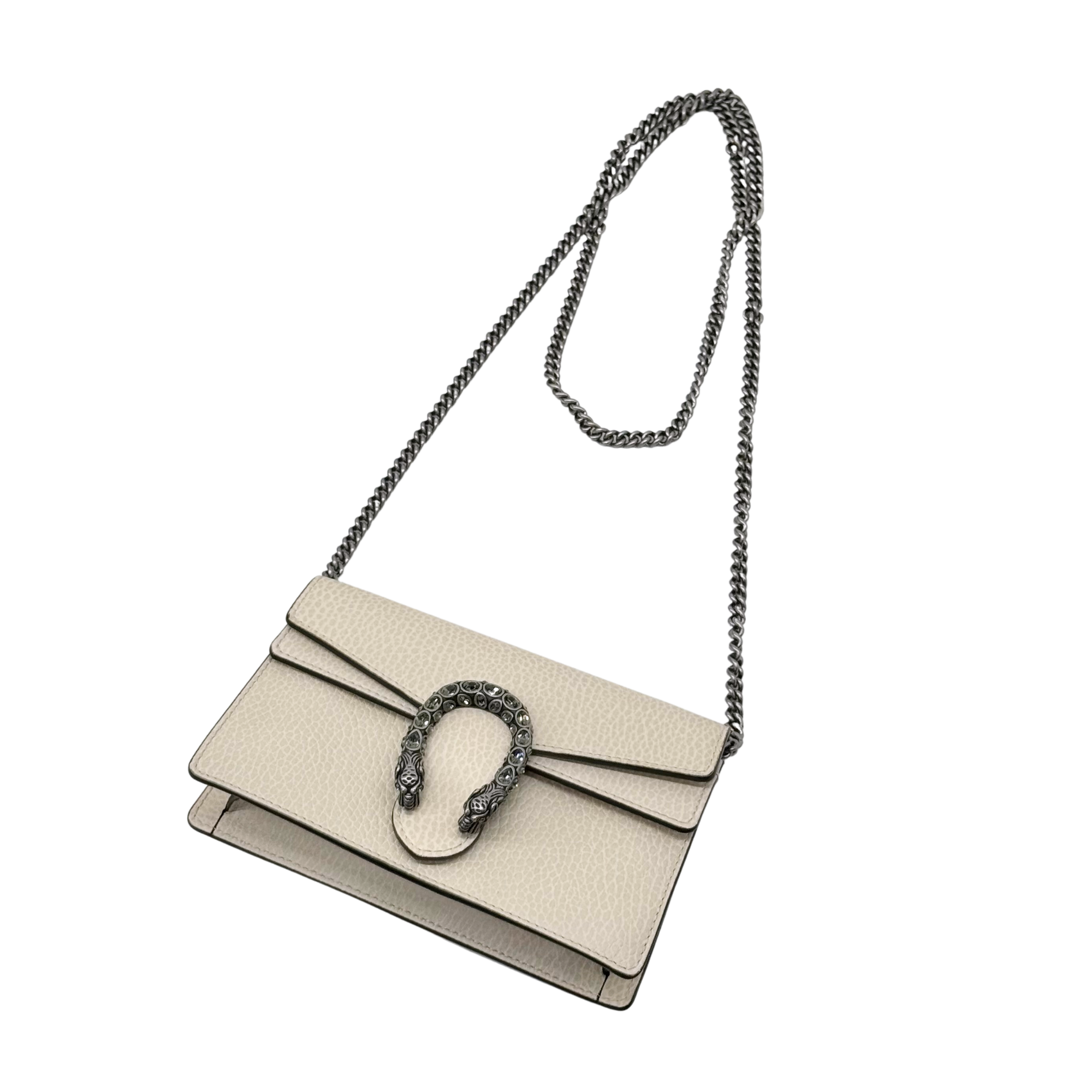Gucci White Crystal Dionysus Super Mini Bag (pre-owned)