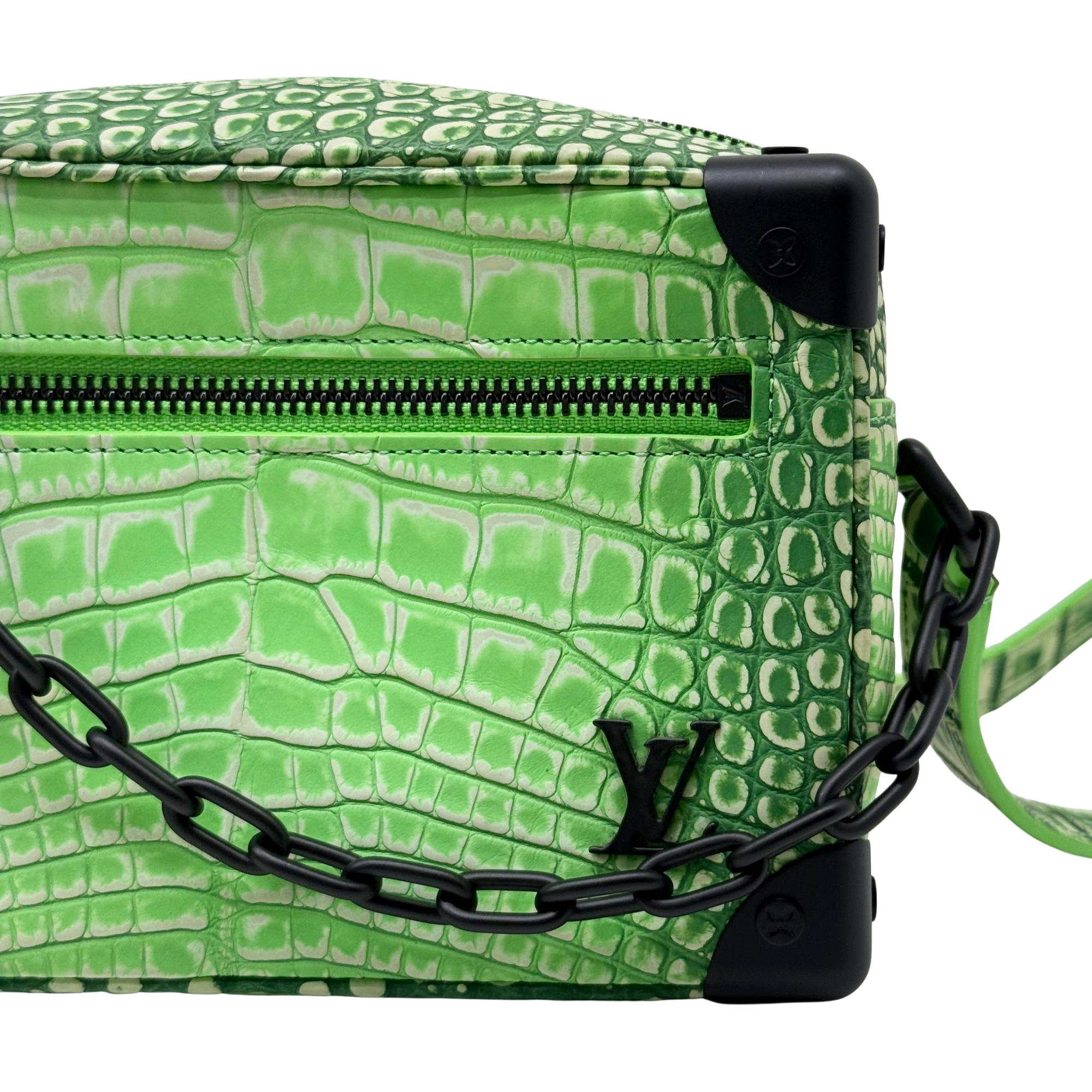 Louis Vuitton Mini Soft Crocodile Leather Trunk bag Neon Green (brand new)