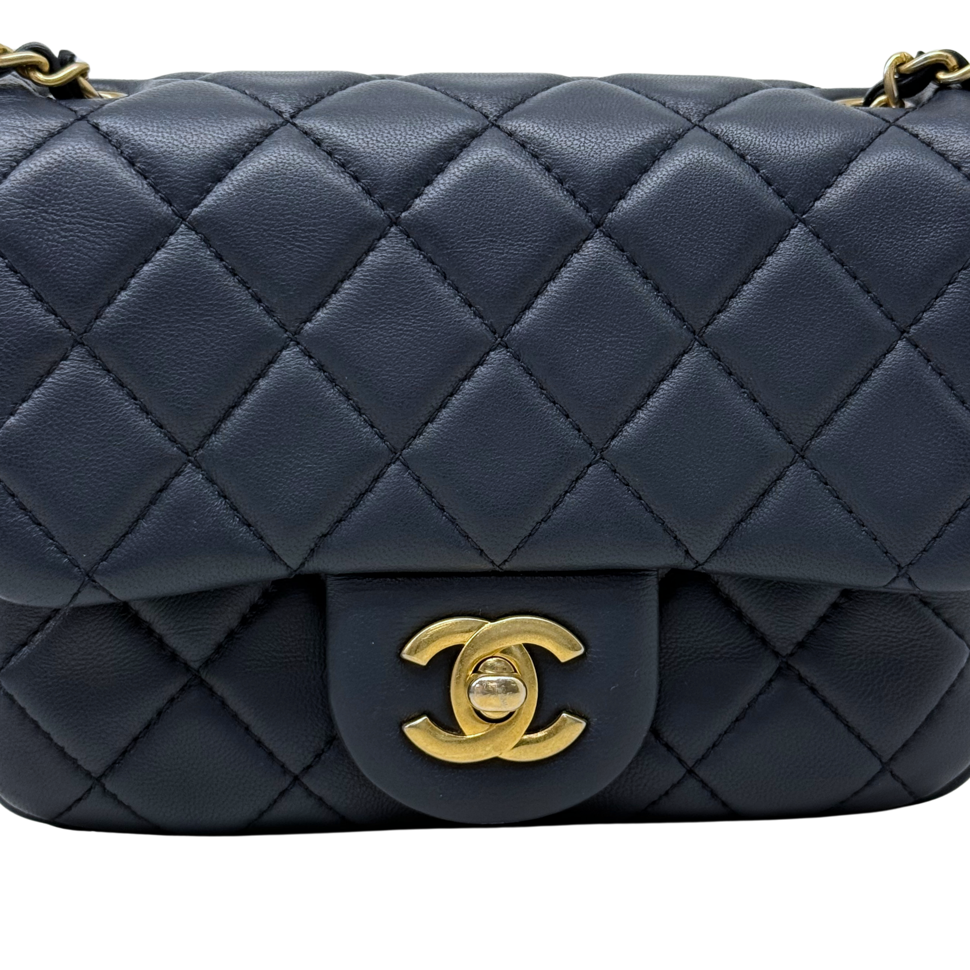 Chanel dark blue flap bag