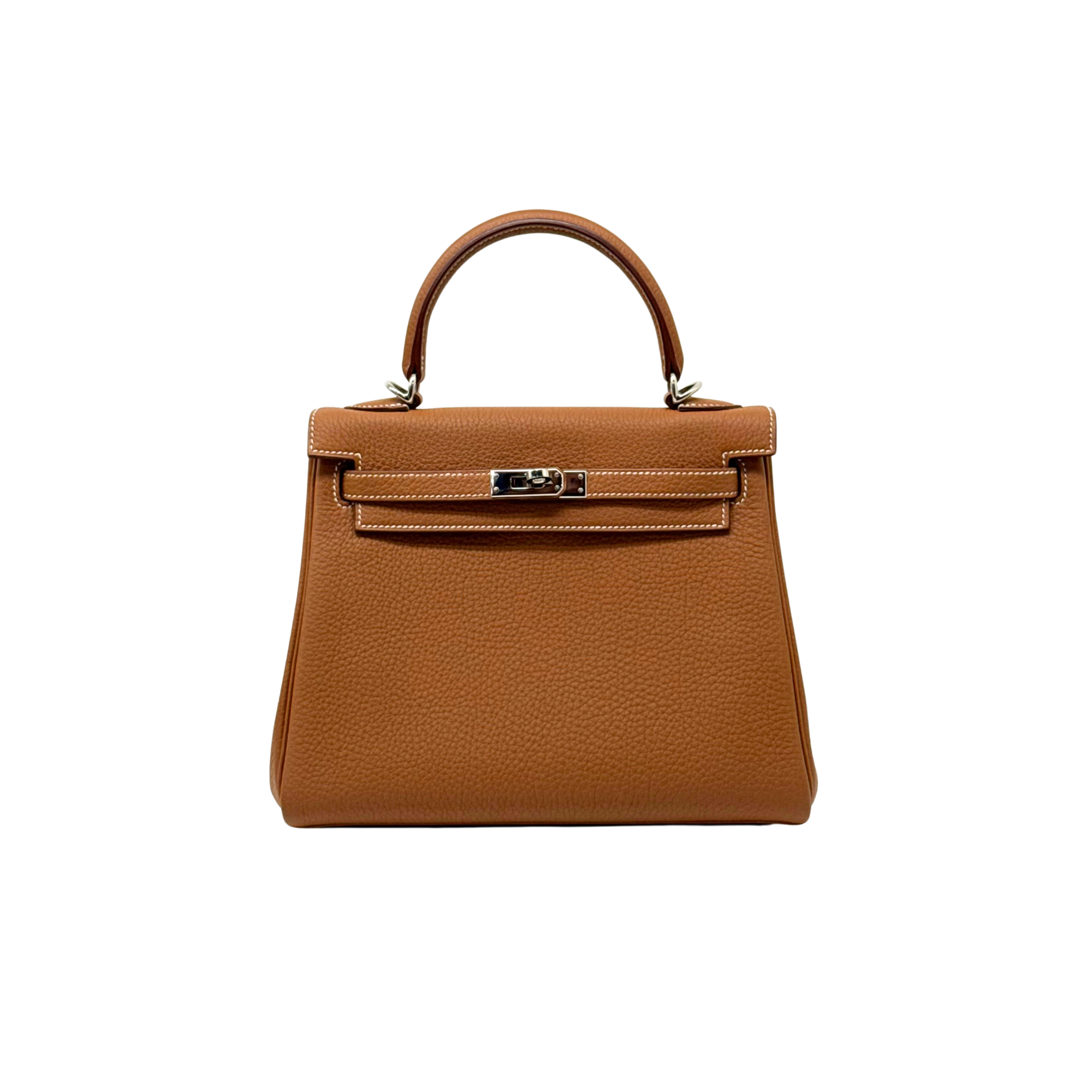 Hermès 2025 Kelly 25 Retourne Togo Gold PHW (pre-owned)