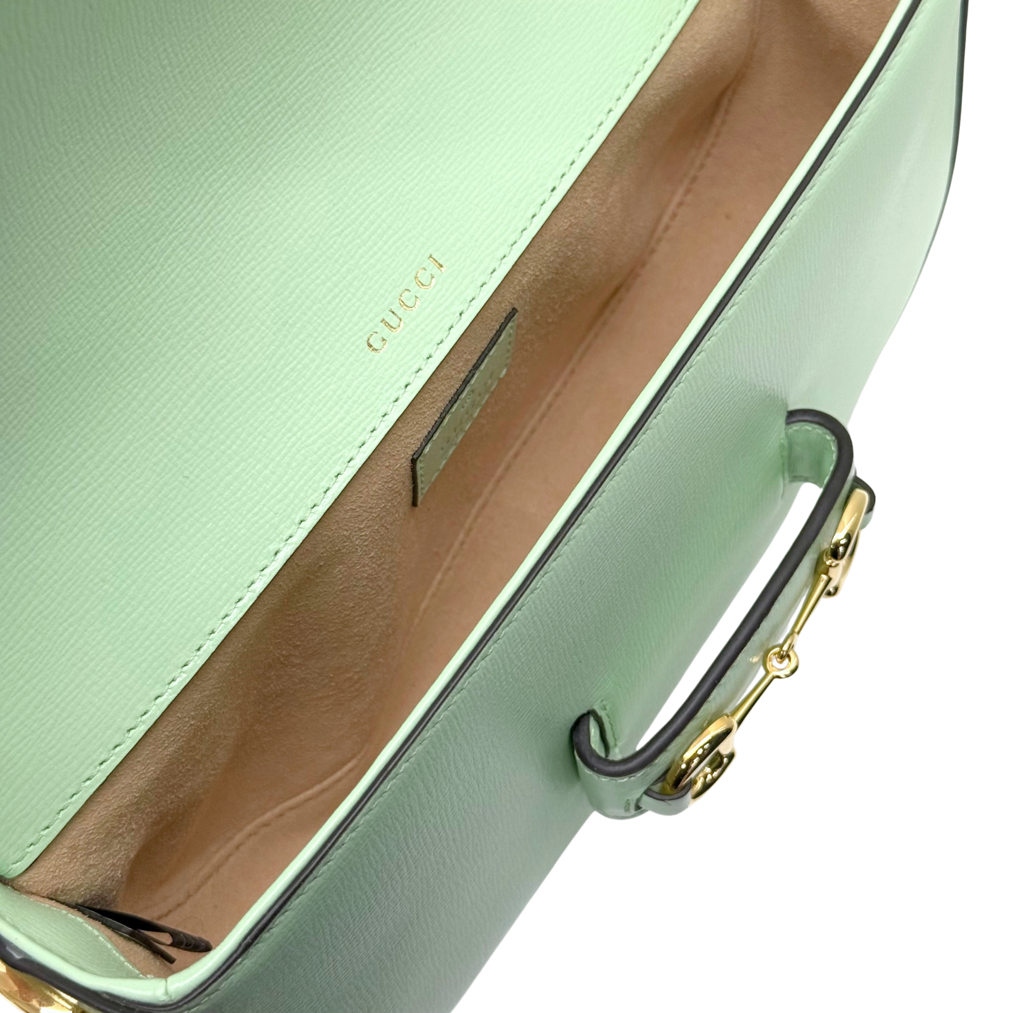 Gucci Horsebit 1955 Small Shoulder Bag Light Green (brand new)