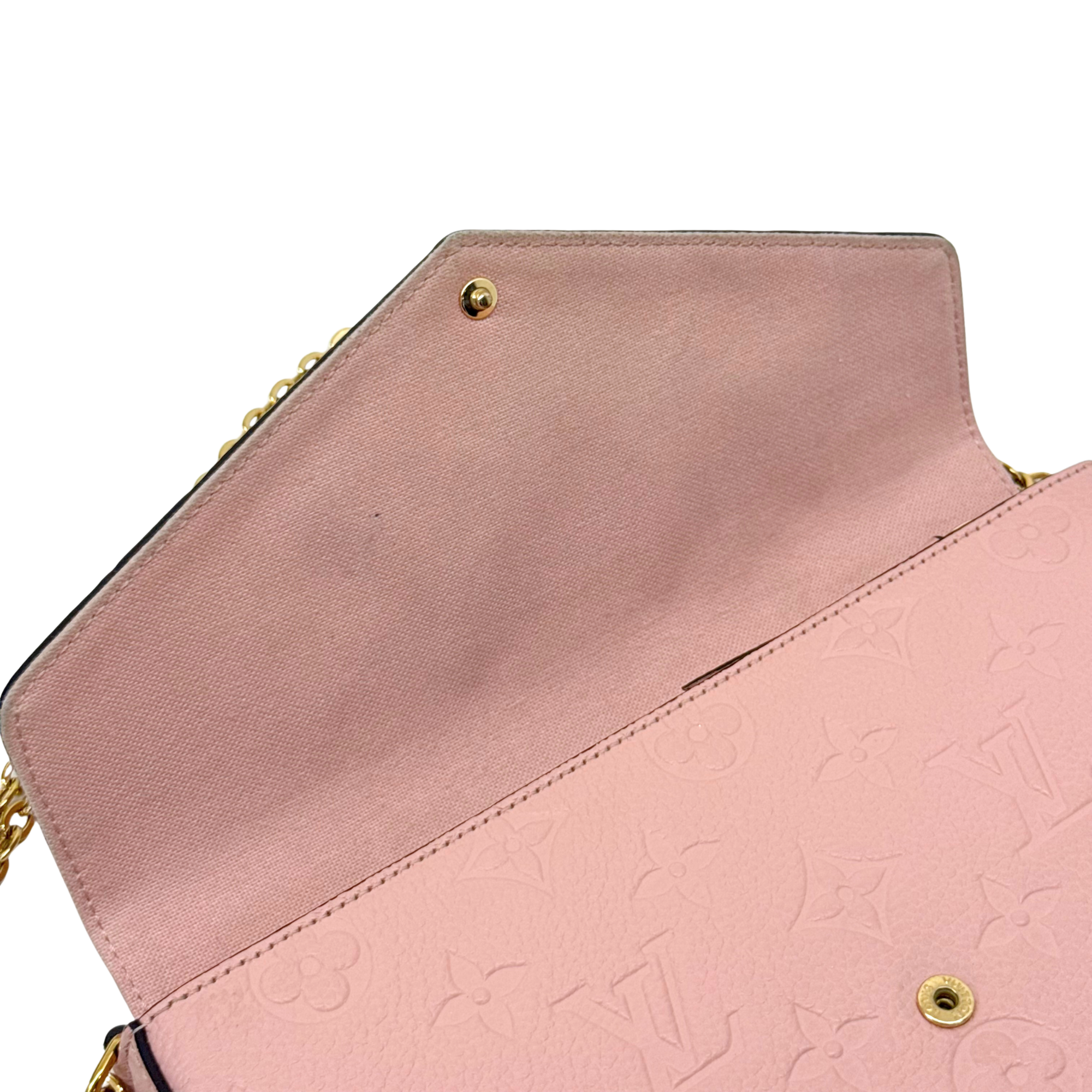 Louis Vuitton Pink Felicie Pochette Monogram Empreinte Leather crossbody bag (pre-owned)