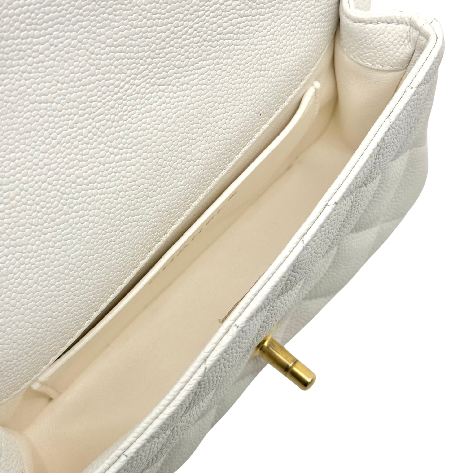 Chanel White Flap small Bag