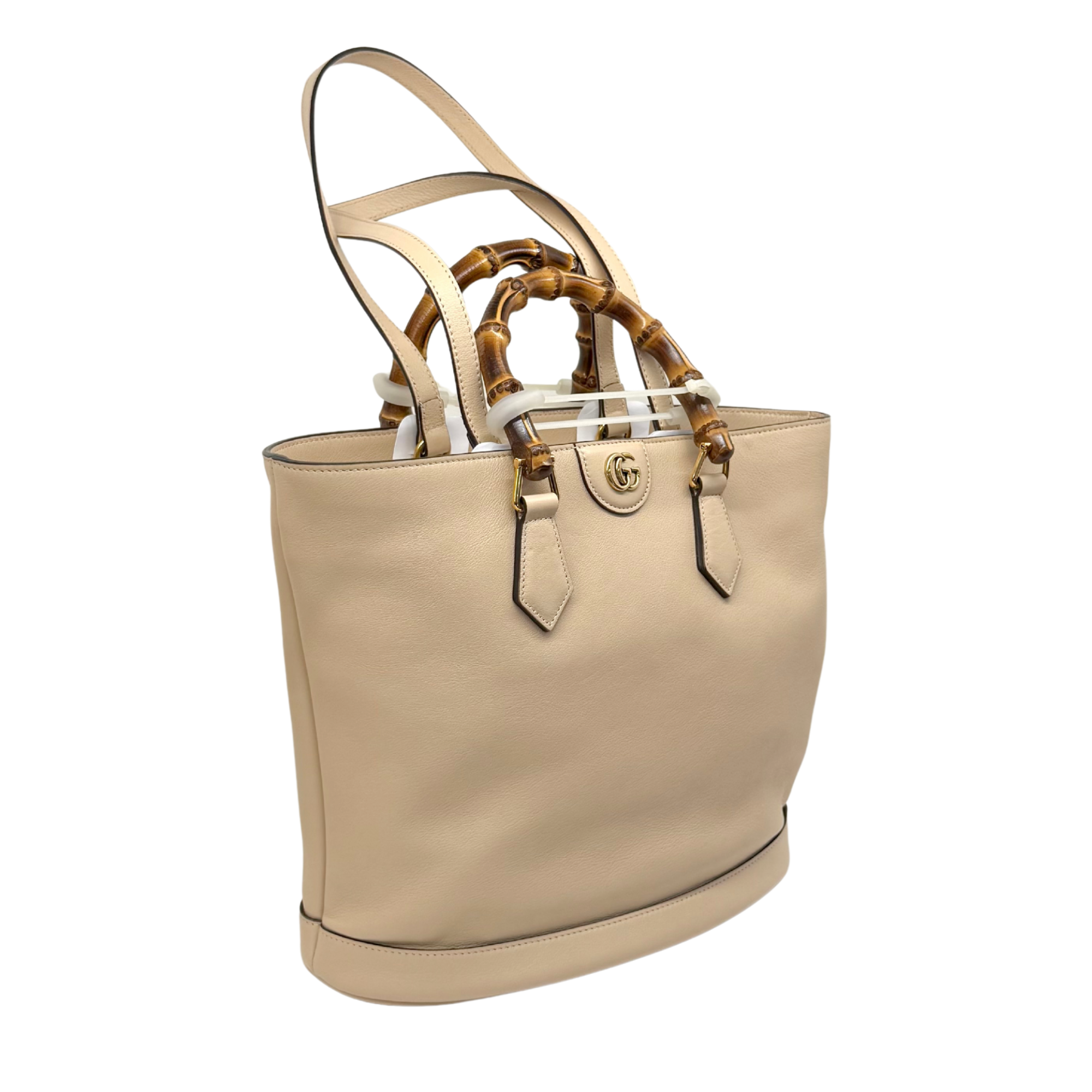 Gucci beige leather Gucci Diana medium tote bag (pre-owned)