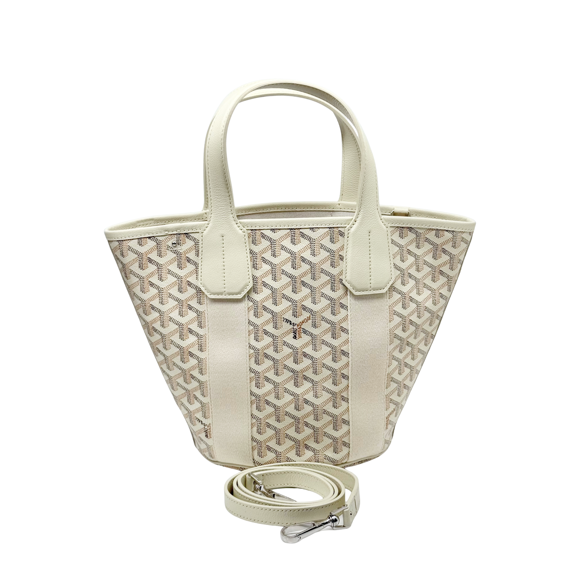 Goyard Goyardine Belharra PM Sand Tote Palladium Hardware (pre-owned)