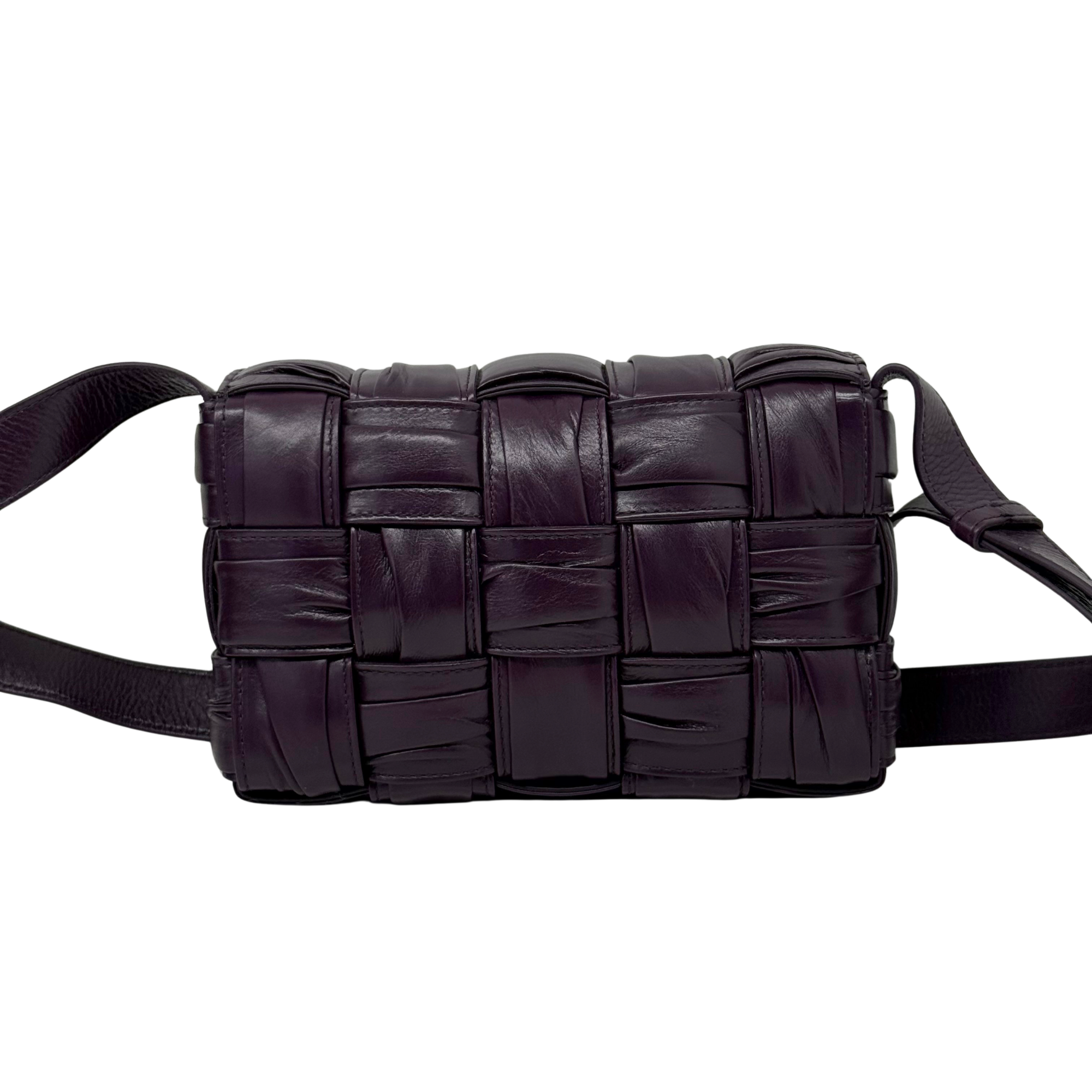 Bottega Veneta Small Cassette Cross-body Bag in Foulard Intreccio Leather (brand new)