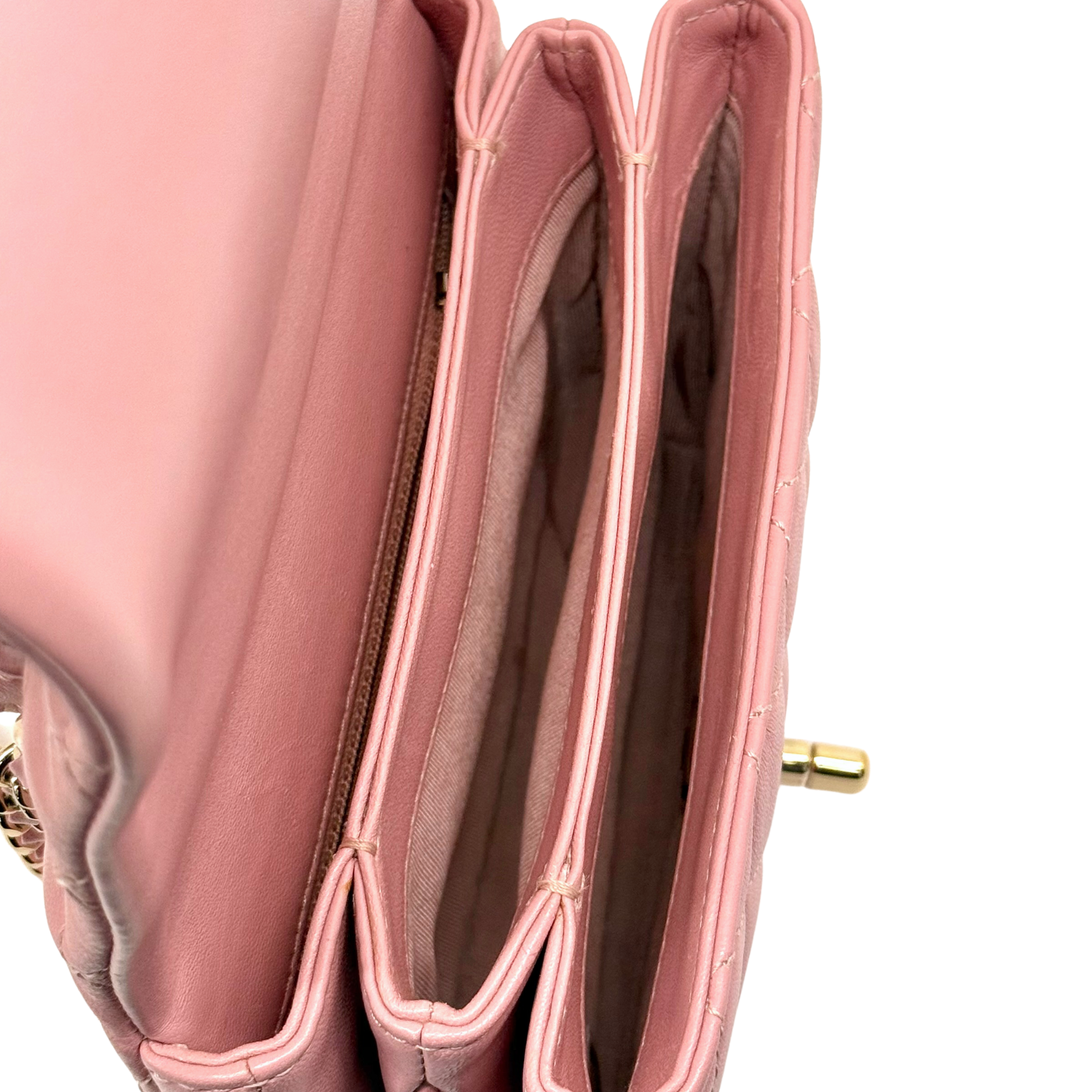 Chanel salmon pink top handle bag