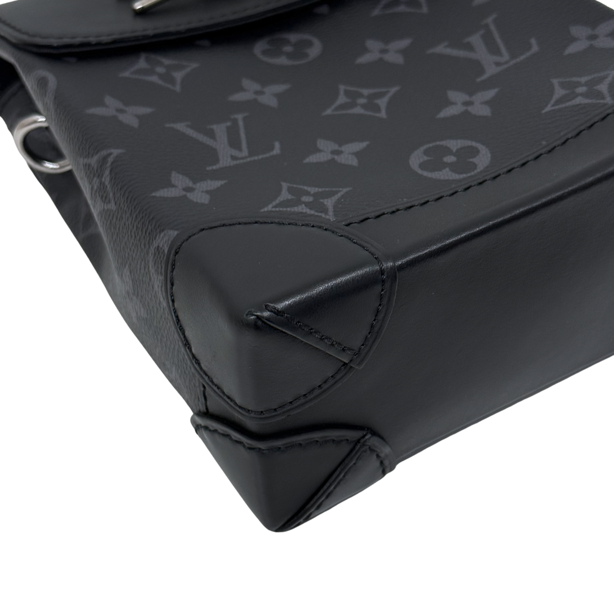 Louis Vuitton Nano Steamer Black Monogram Canvas Top Handle Bag (pre-owned)