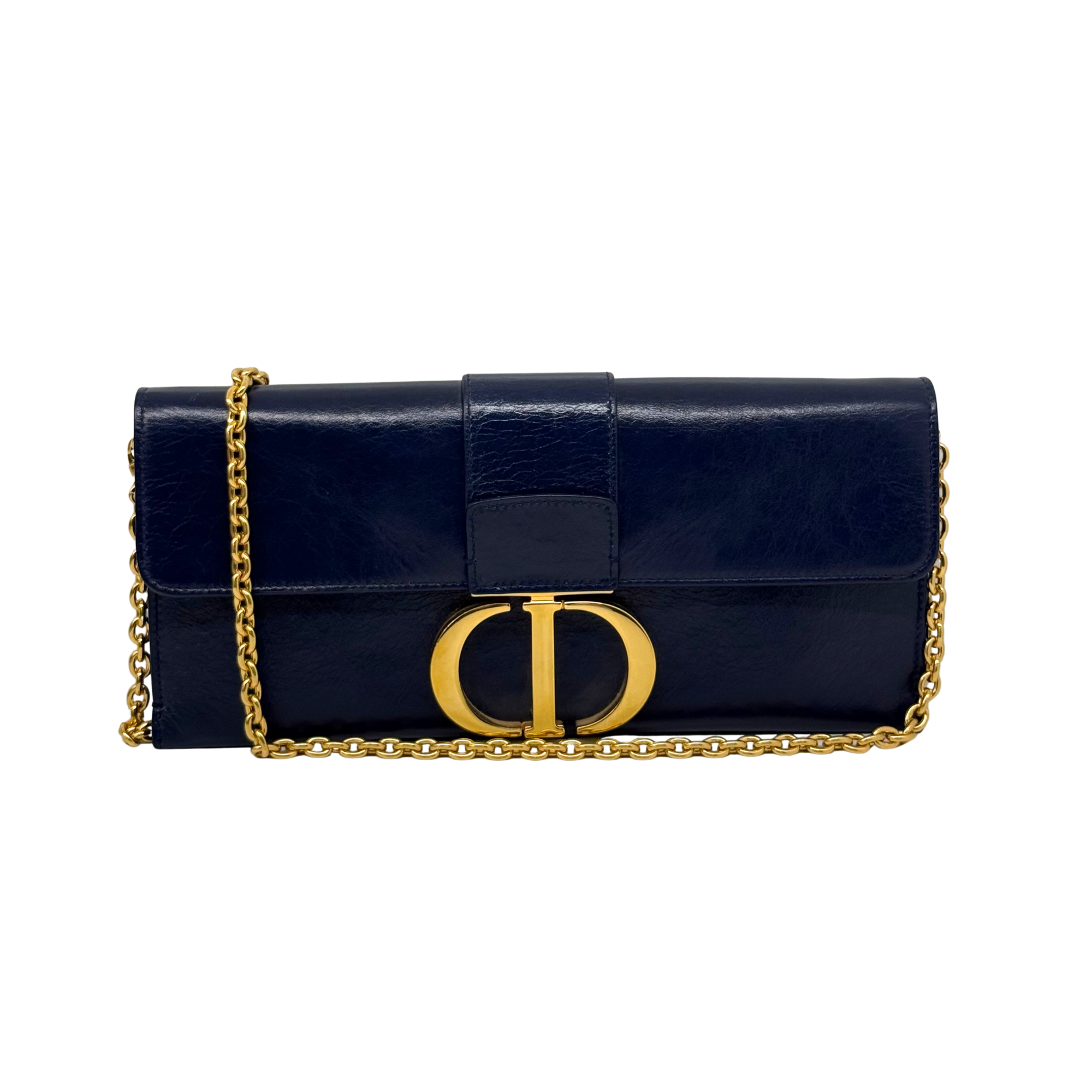 Dior Leather Montaigne 30 Clutch with Chain crossbody bag (pre-owned)