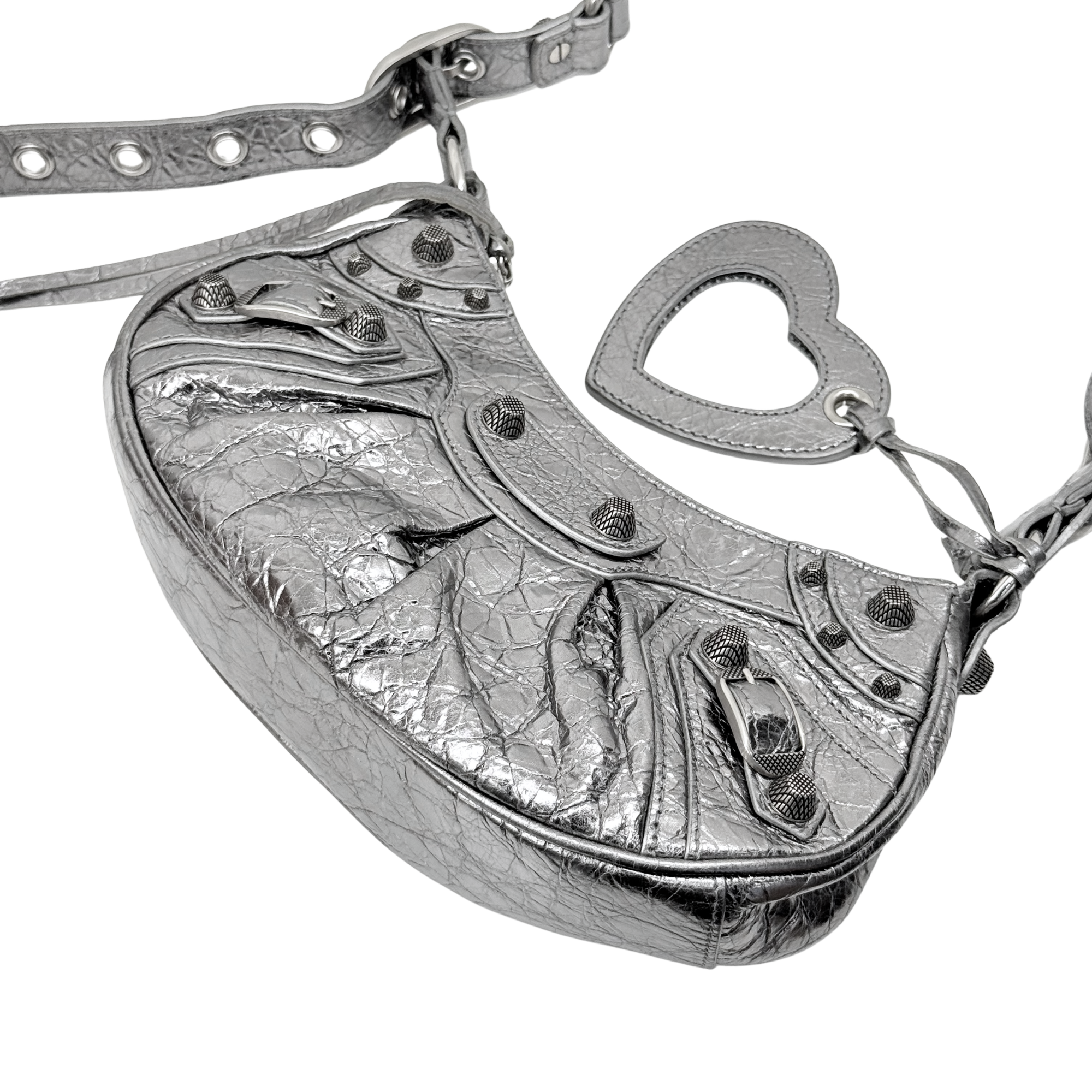 Balenciaga silver bag with mirror