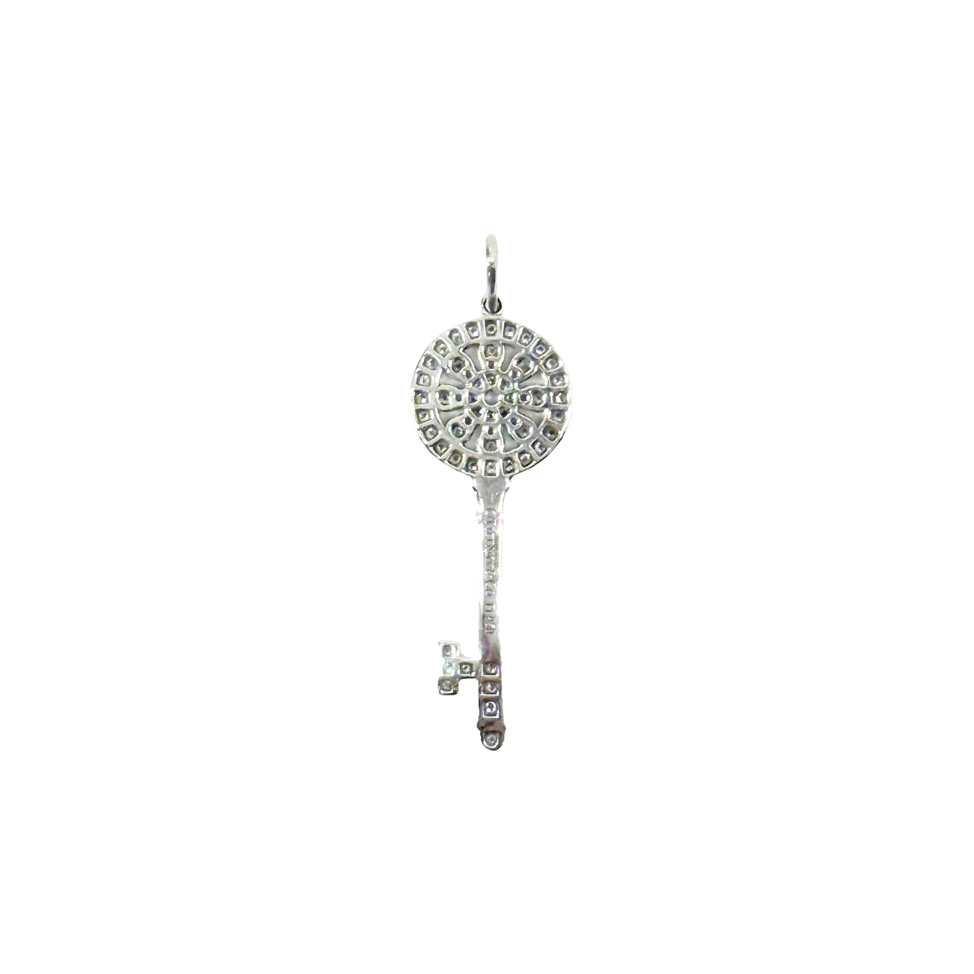 Tiffany & Co. Petals Key Diamond Platinum Pendant 18k White Gold (brand new)