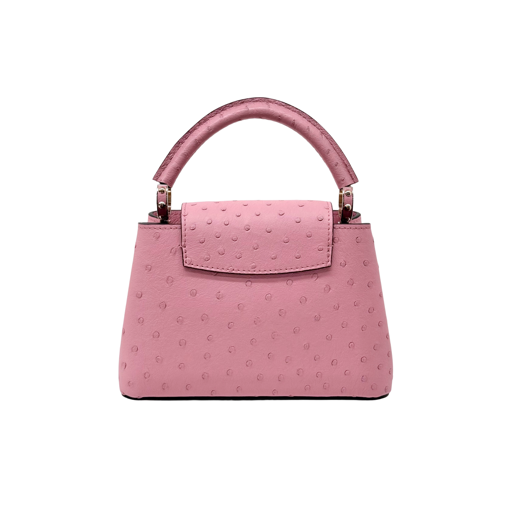 Louis Vuitton Pink Ostrich Mini Capucines Bag with flower chain limited edition (brand new)