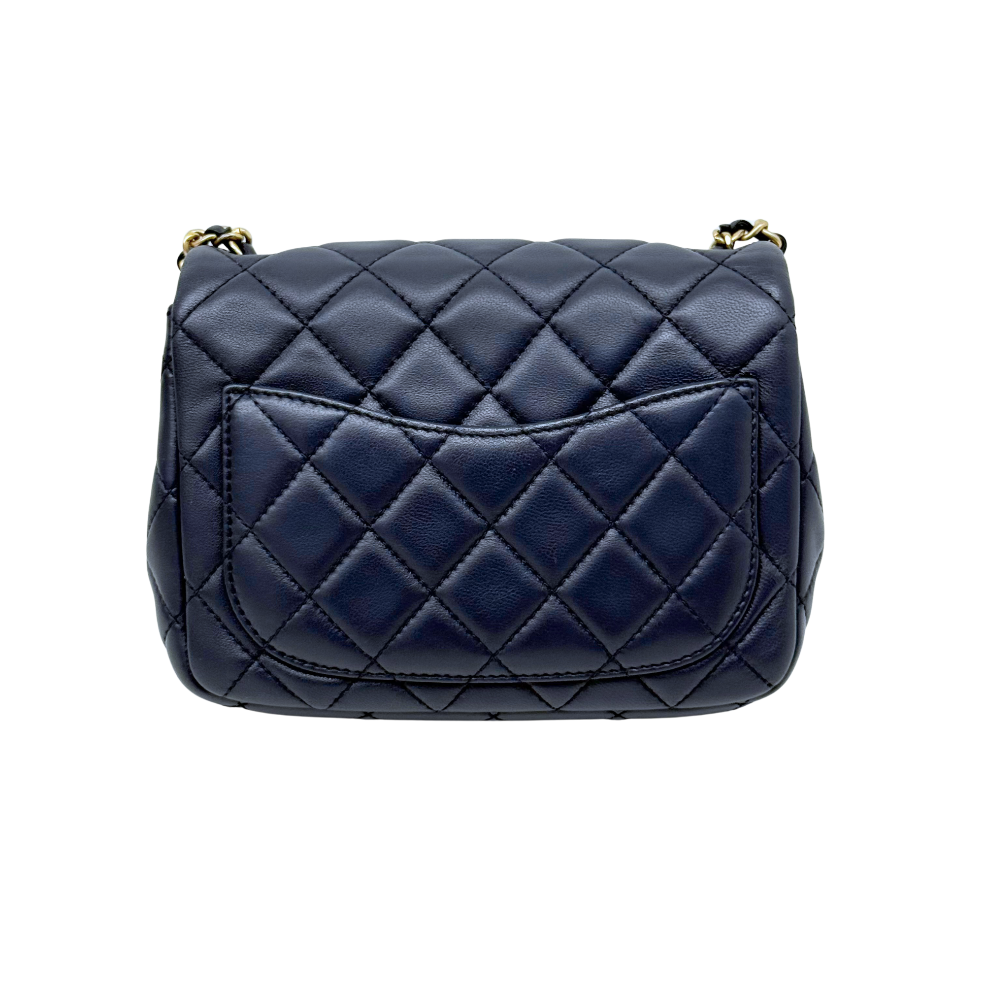 Chanel dark blue flap bag