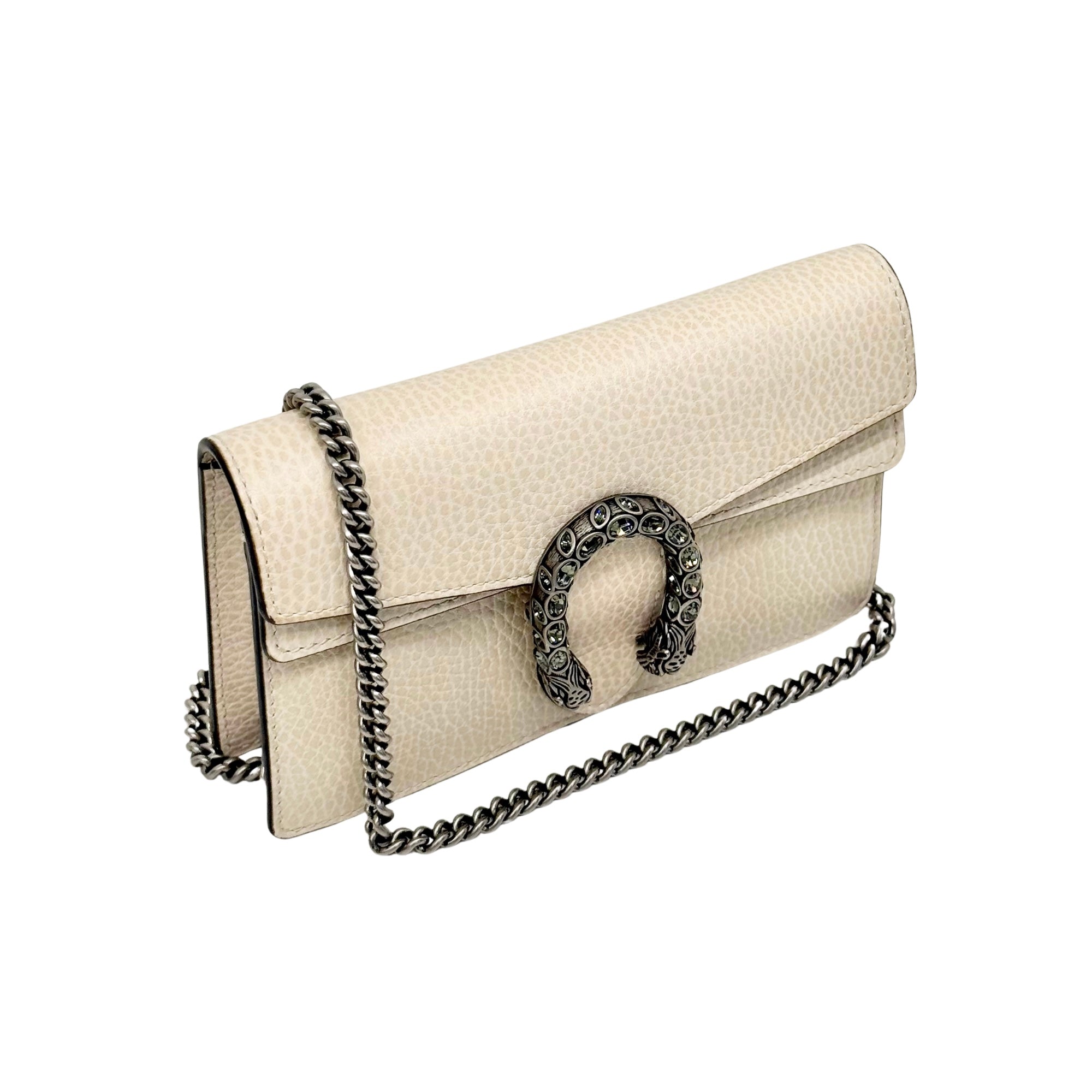 Gucci White Crystal Dionysus Super Mini Bag (pre-owned)