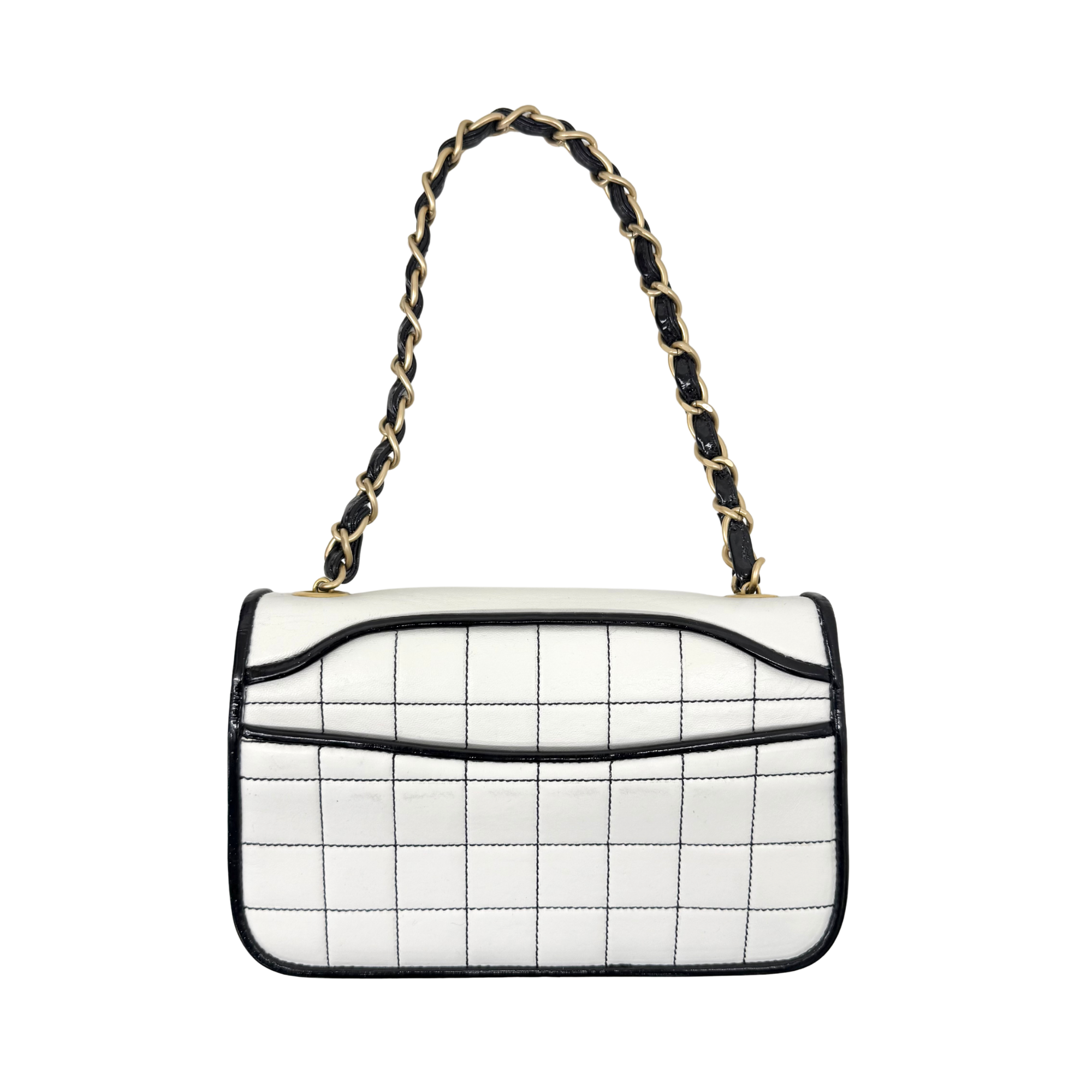 Chanel White Black Bag