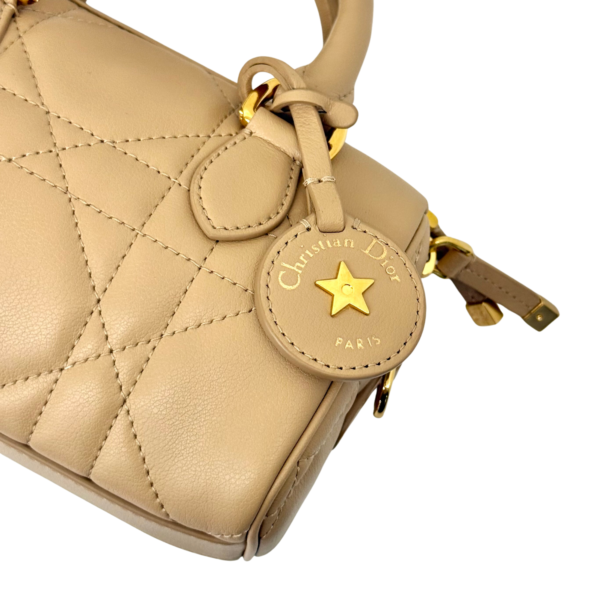 Dior Nano Dior Groove 17 Bag In Calfskin Leather With Gold Hardware Biscuit (brand new)