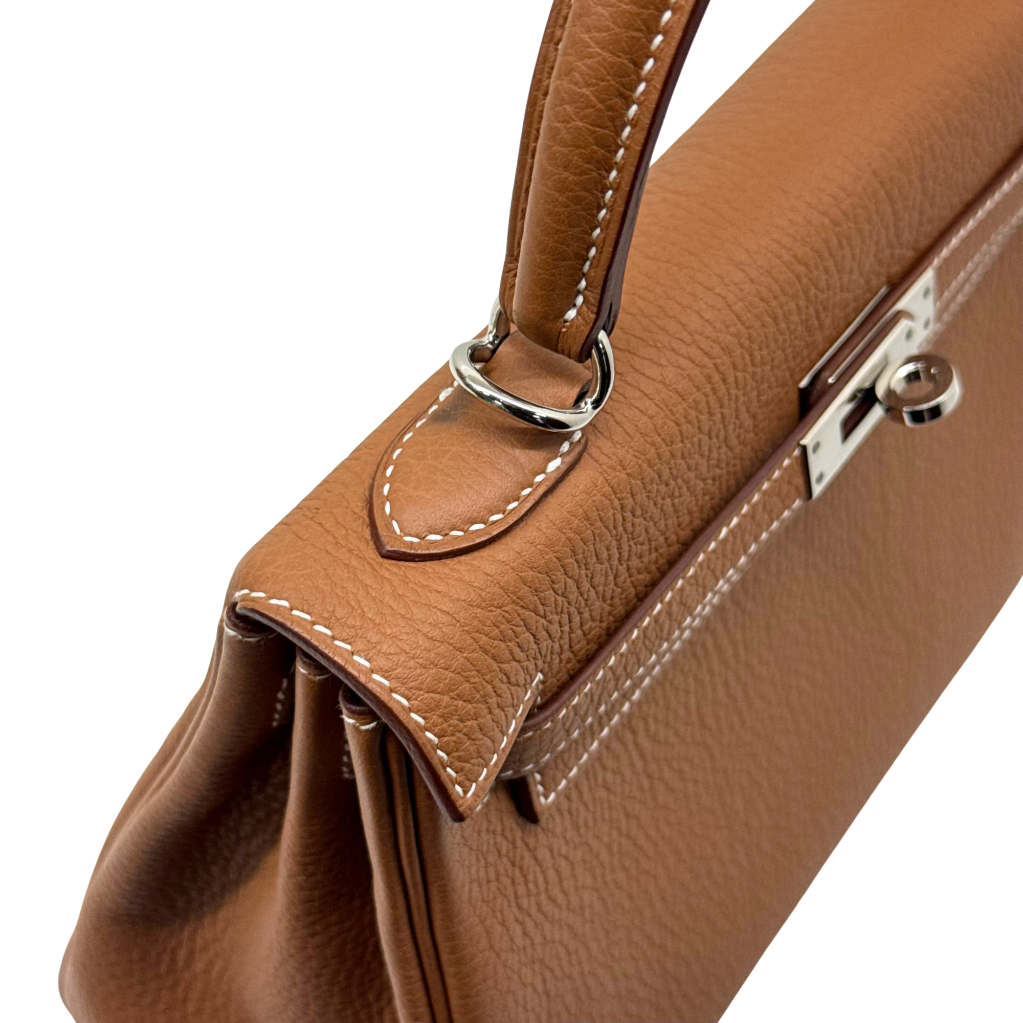 Hermès 2025 Kelly 25 Retourne Togo Gold PHW (pre-owned)