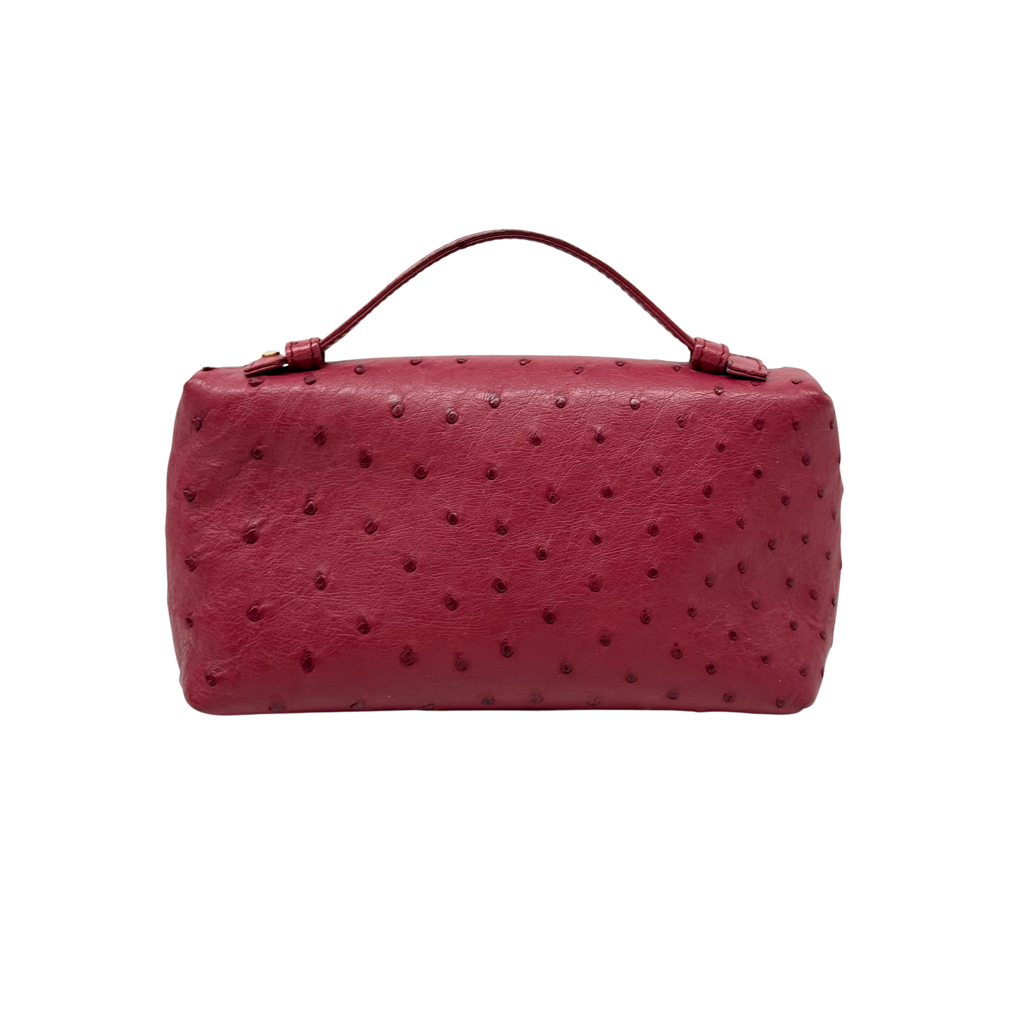 Loro Piana Light Pomegranate Ostrich L19 Pouch (pre-owned)