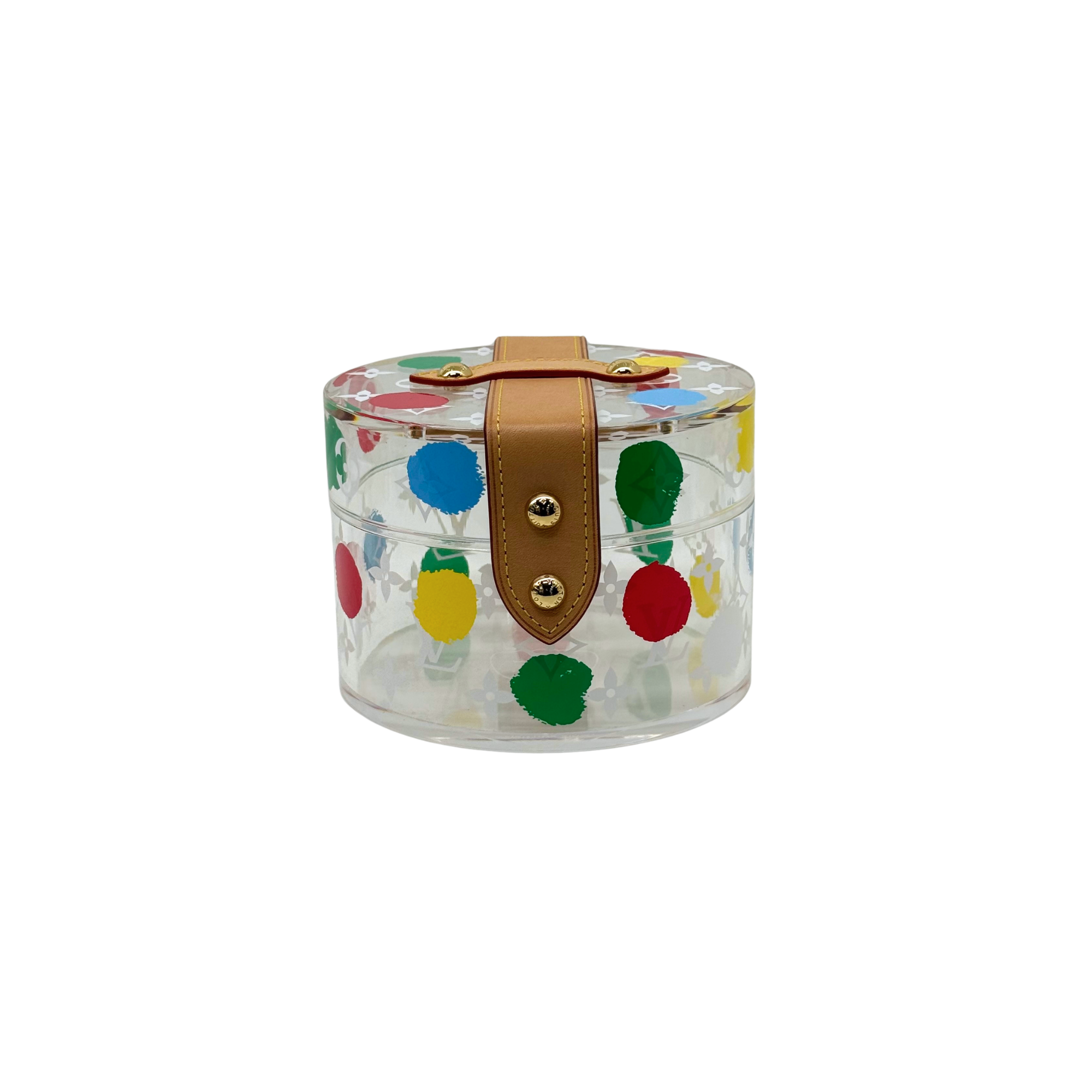 Louis Vuitton x Yayoi Kusama Painted Dots Scott Box in transparent plexiglass (brand new - vintage)