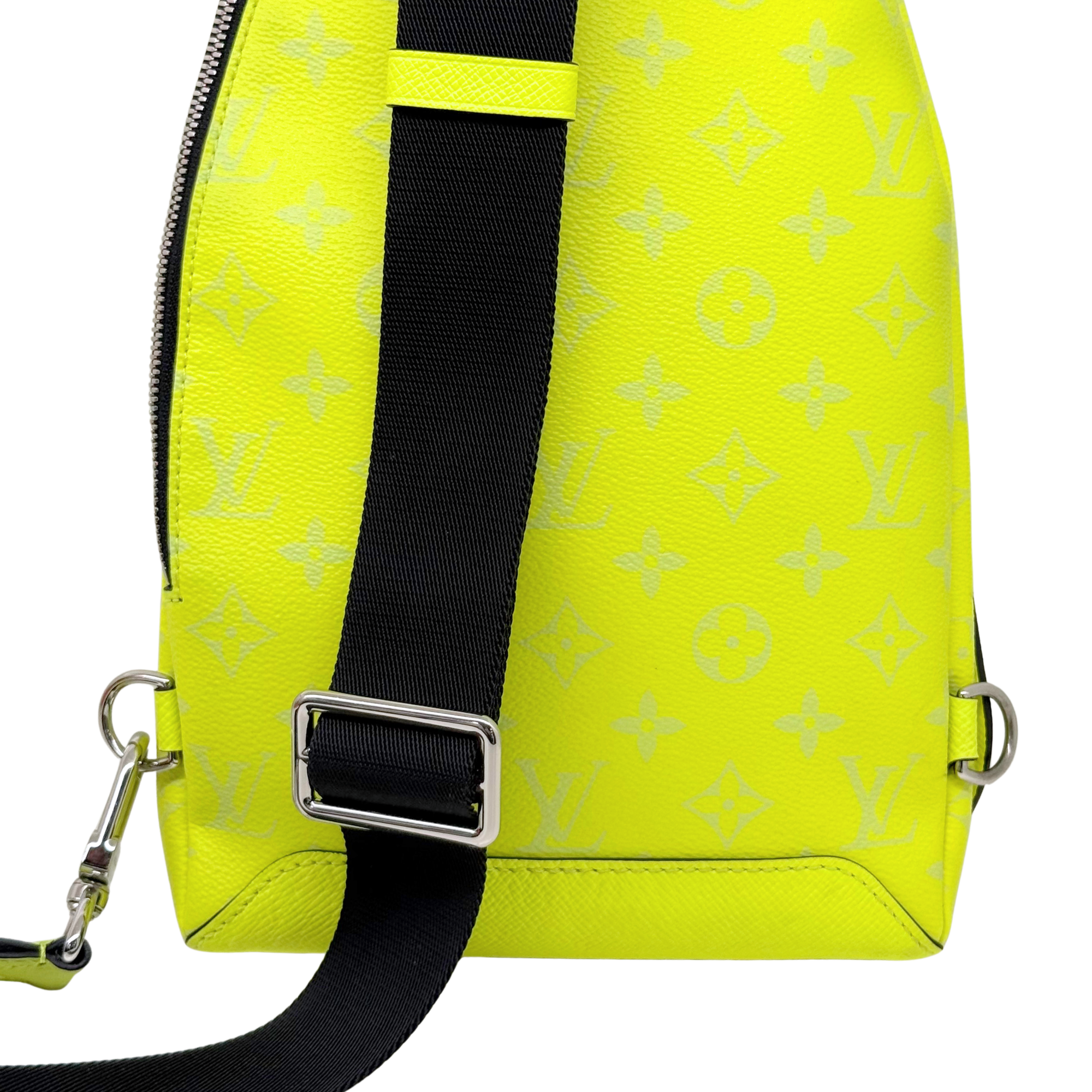 Louis Vuitton Duo Sling Bag Monogram Taigarama crossbody bag neon yellow (pre-owned)