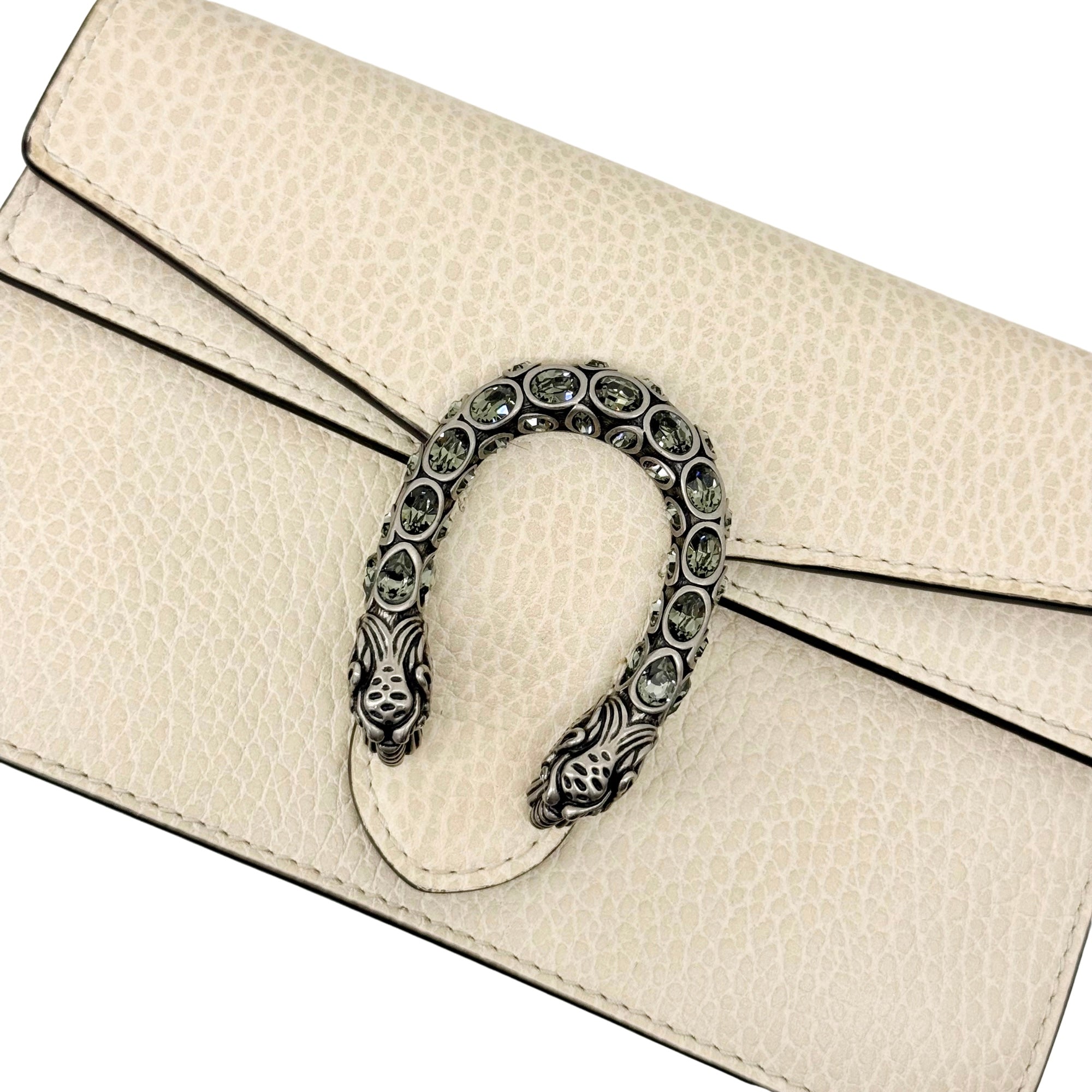 Gucci White Crystal Dionysus Super Mini Bag (pre-owned)