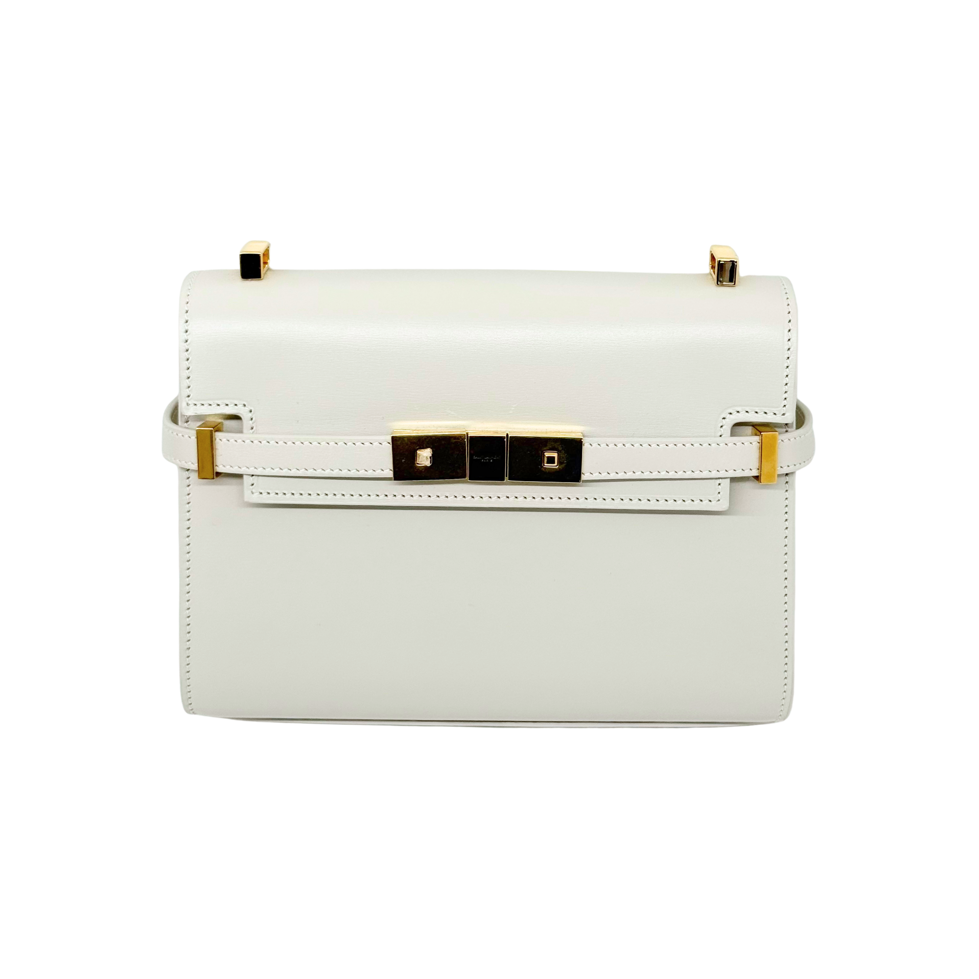 YSL Yves Saint Laurent Paris Cream Leather Manhattan Shoulder Bag (brand new)
