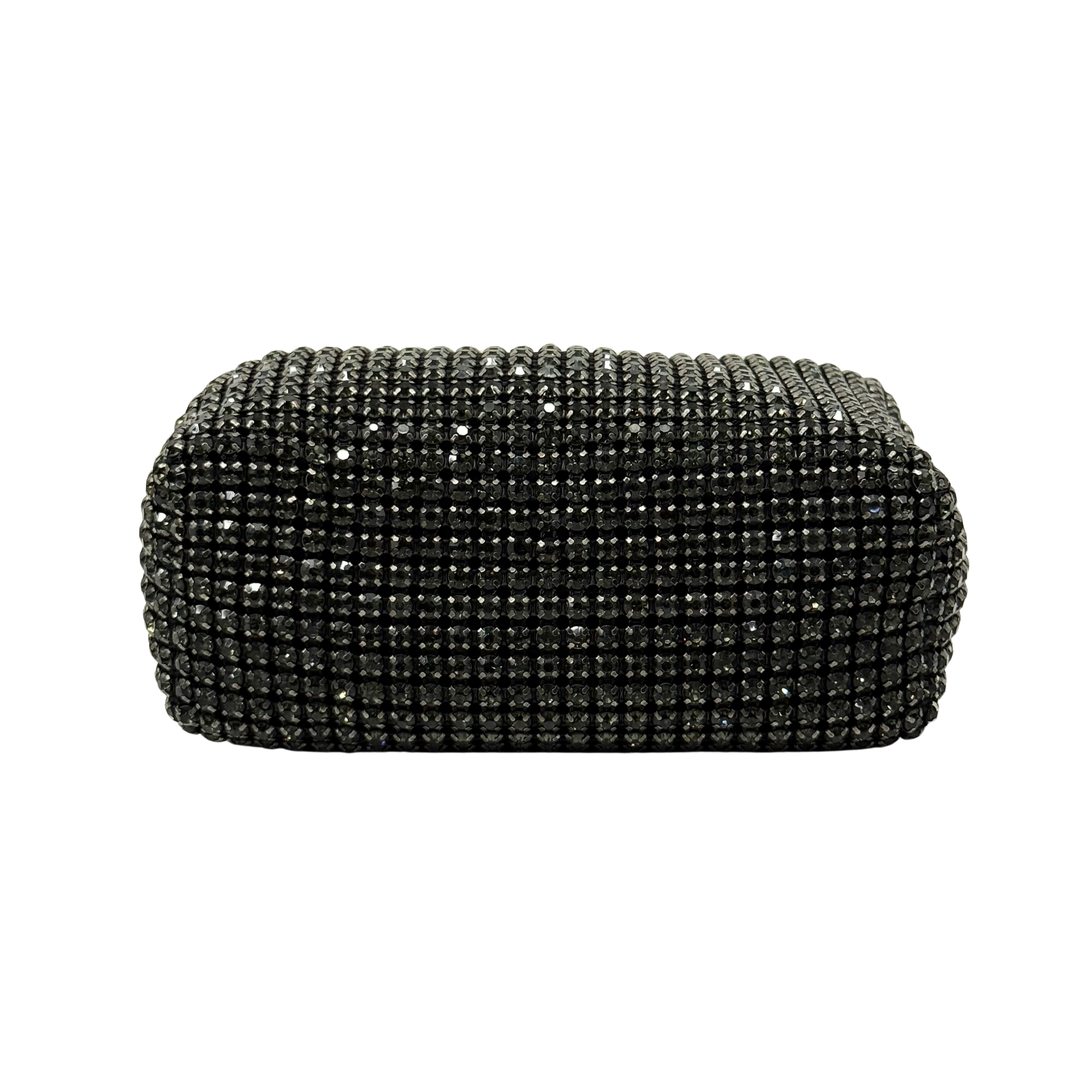 Alexander Wang Mesh Crystal Rhinestone Medium Heiress Pouch Black Silver (brand new)