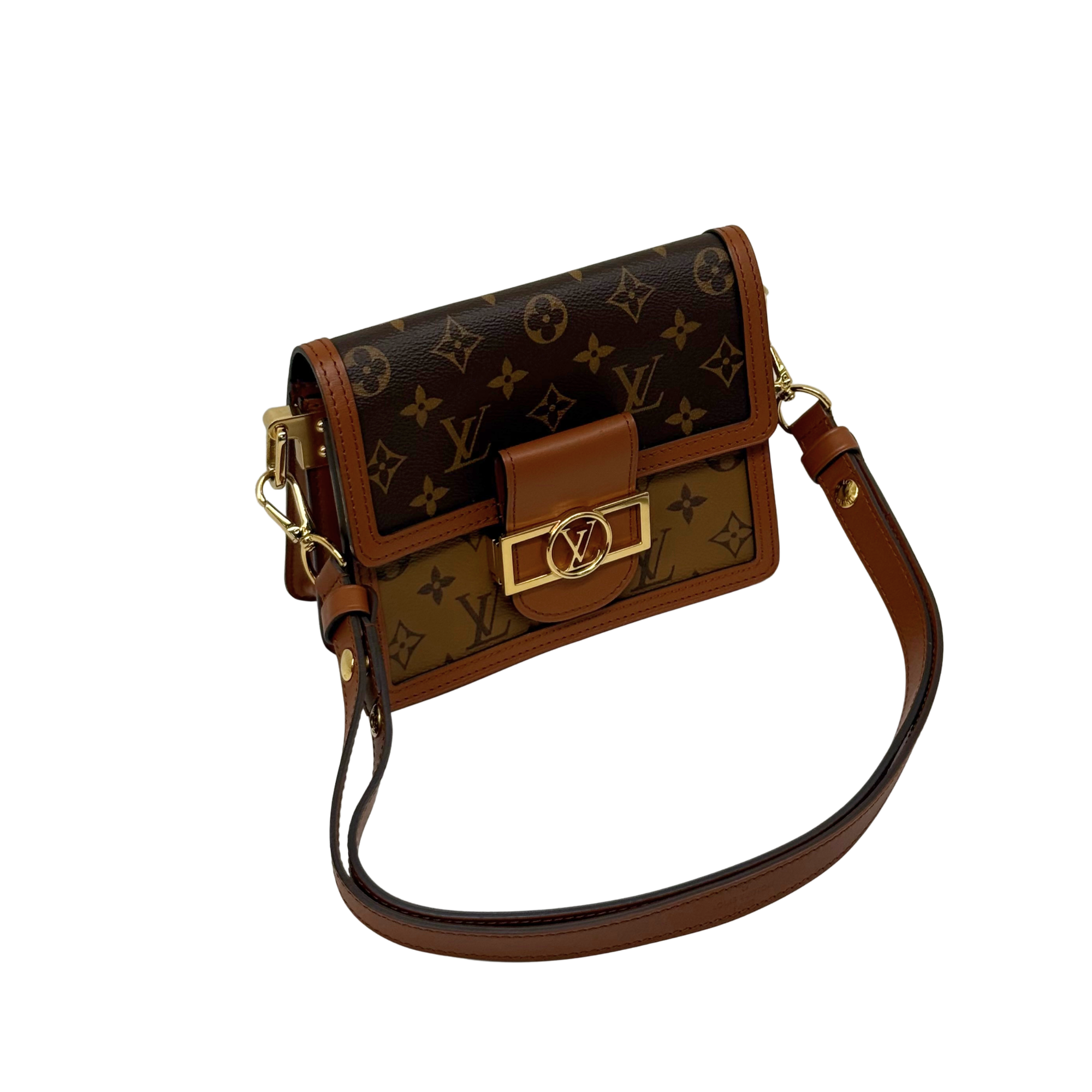 Louis Vuitton Dauphine Shoulder Bag Reverse Monogram Canvas Mini crossbody bag (pre-owned)