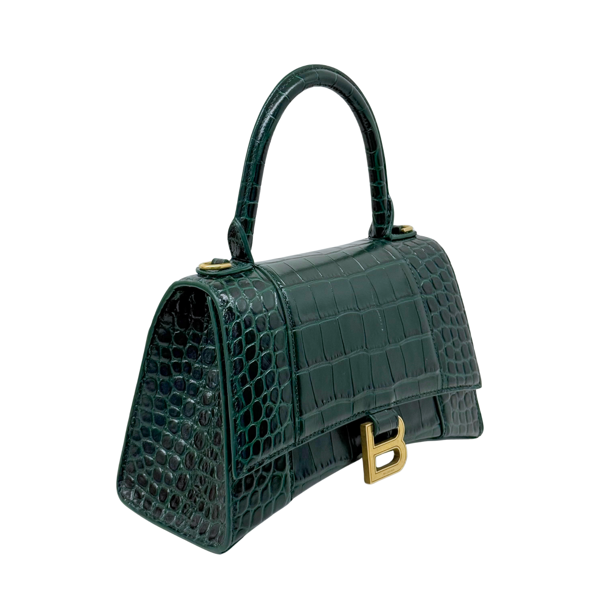 Balenciaga green bag top handle