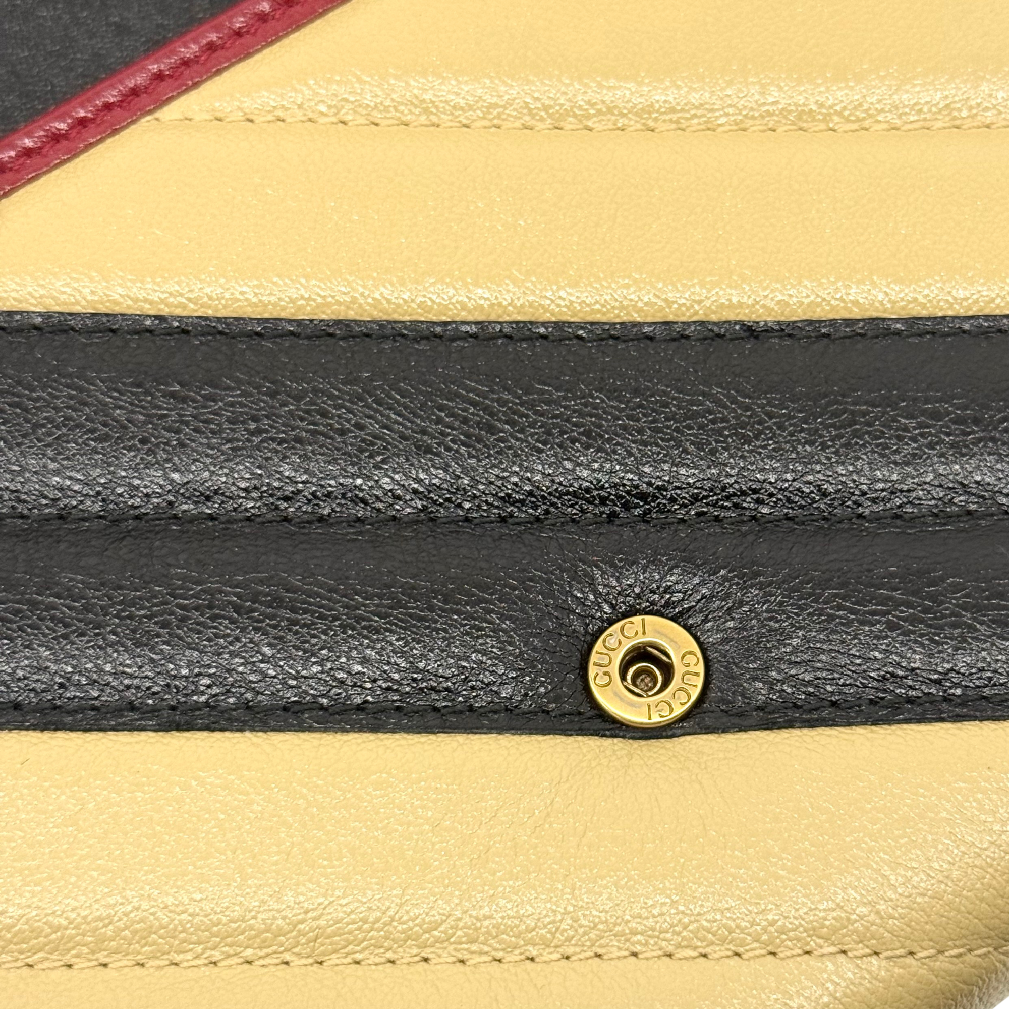 Gucci Bicolor Torchon GG Marmont Chain Wallet (pre-owned)