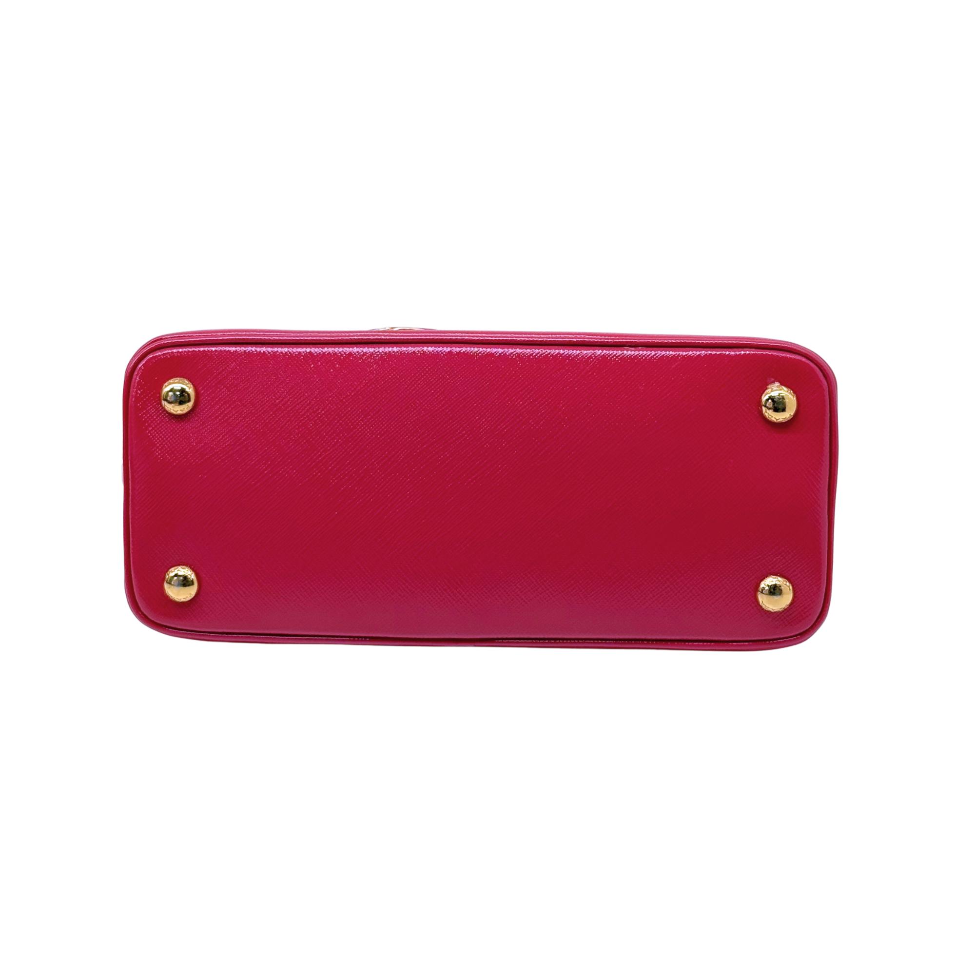 Prada pink handbag base panel with four gold studs and textured leather