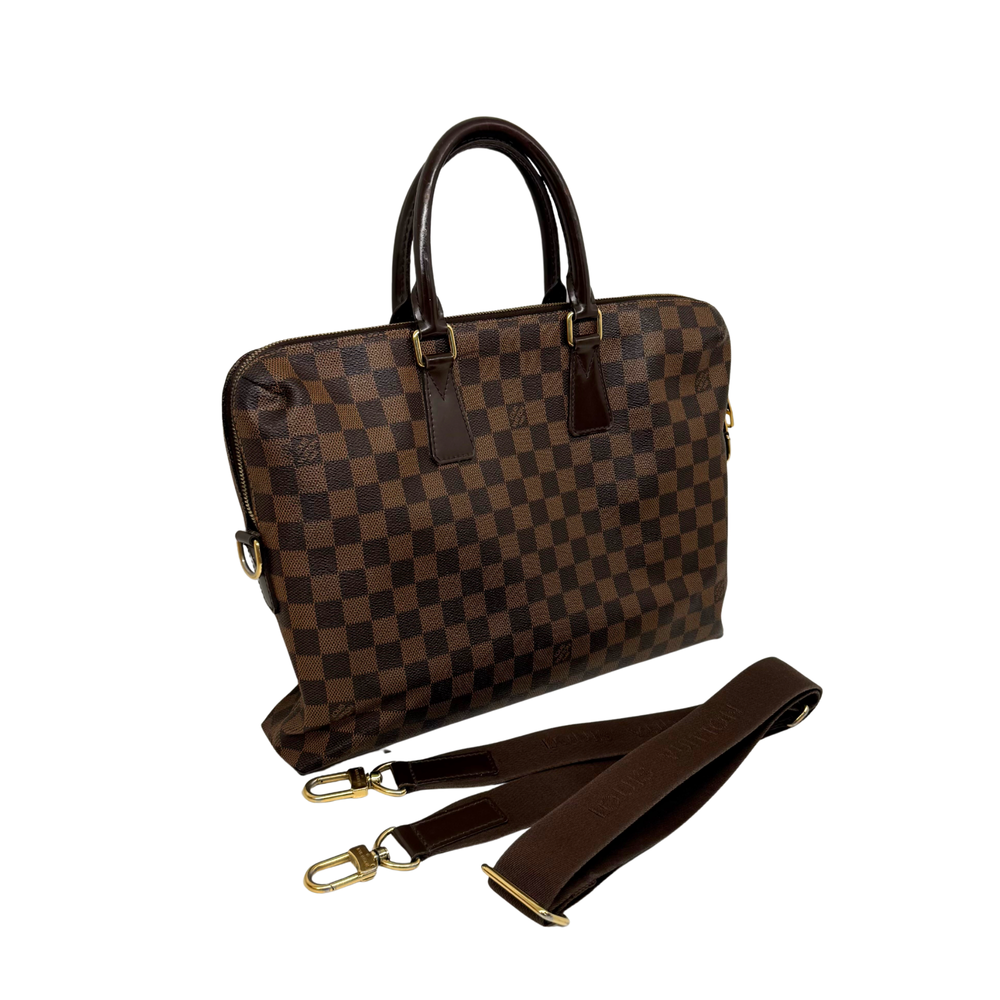 Pre-owned Louis Vuitton checkered handbag with handles and detachable shoulder strap