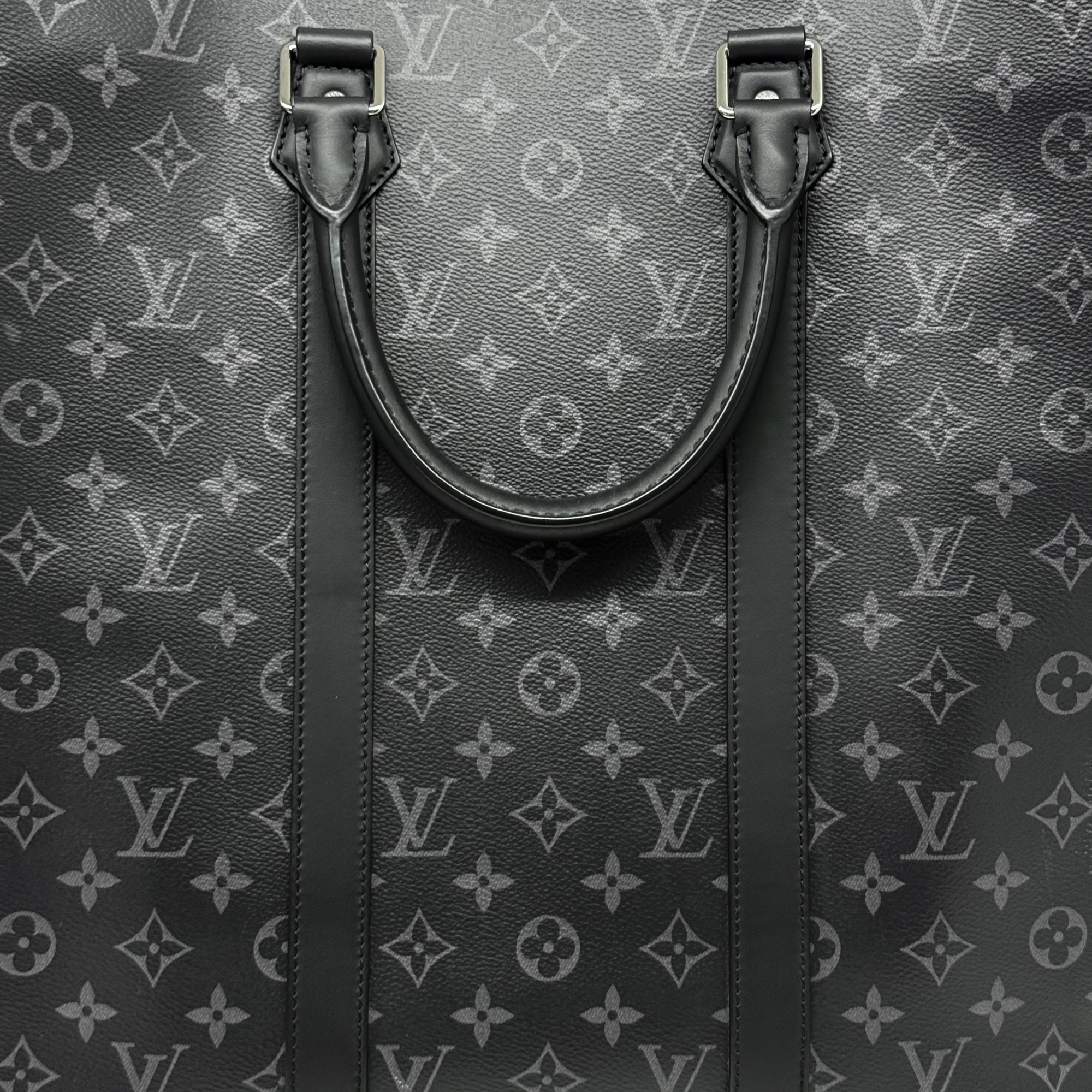 Louis Vuitton Bicolor Monogram Eclipse Sac Plat Black and Grey (pre-owned)