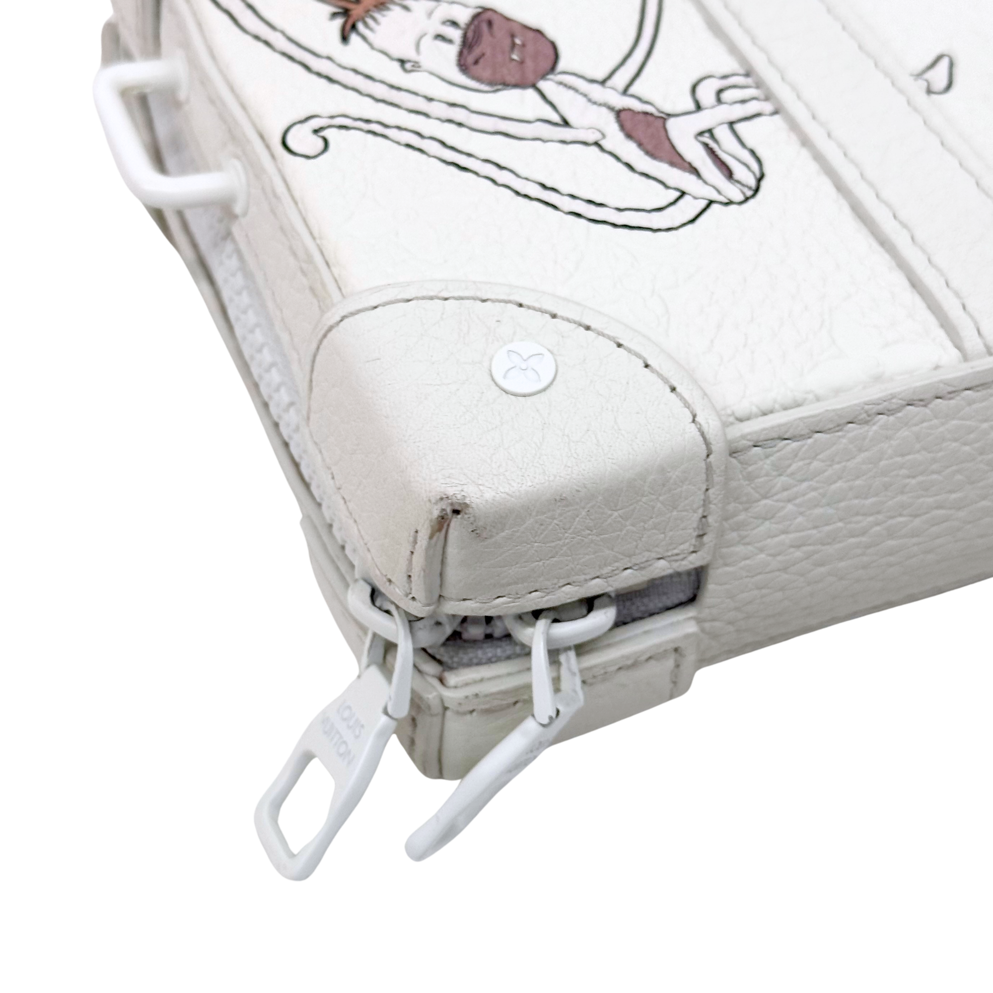 Louis Vuitton Soft Trunk LV Friends White Monogram Taurillon Leather Wallet (pre-owned)