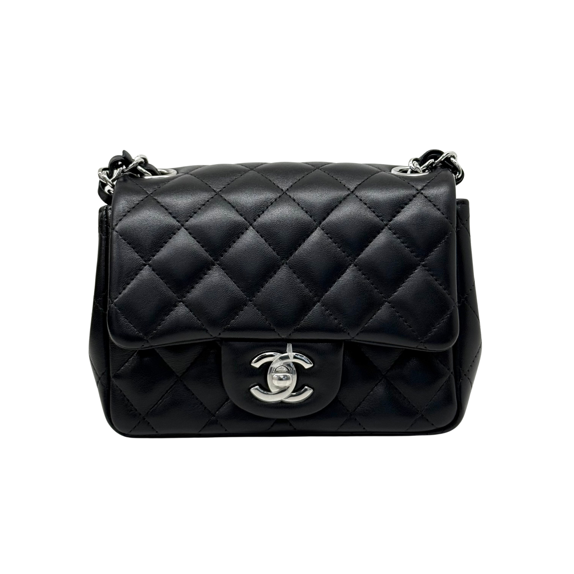 Chanel flap bag silver hardware