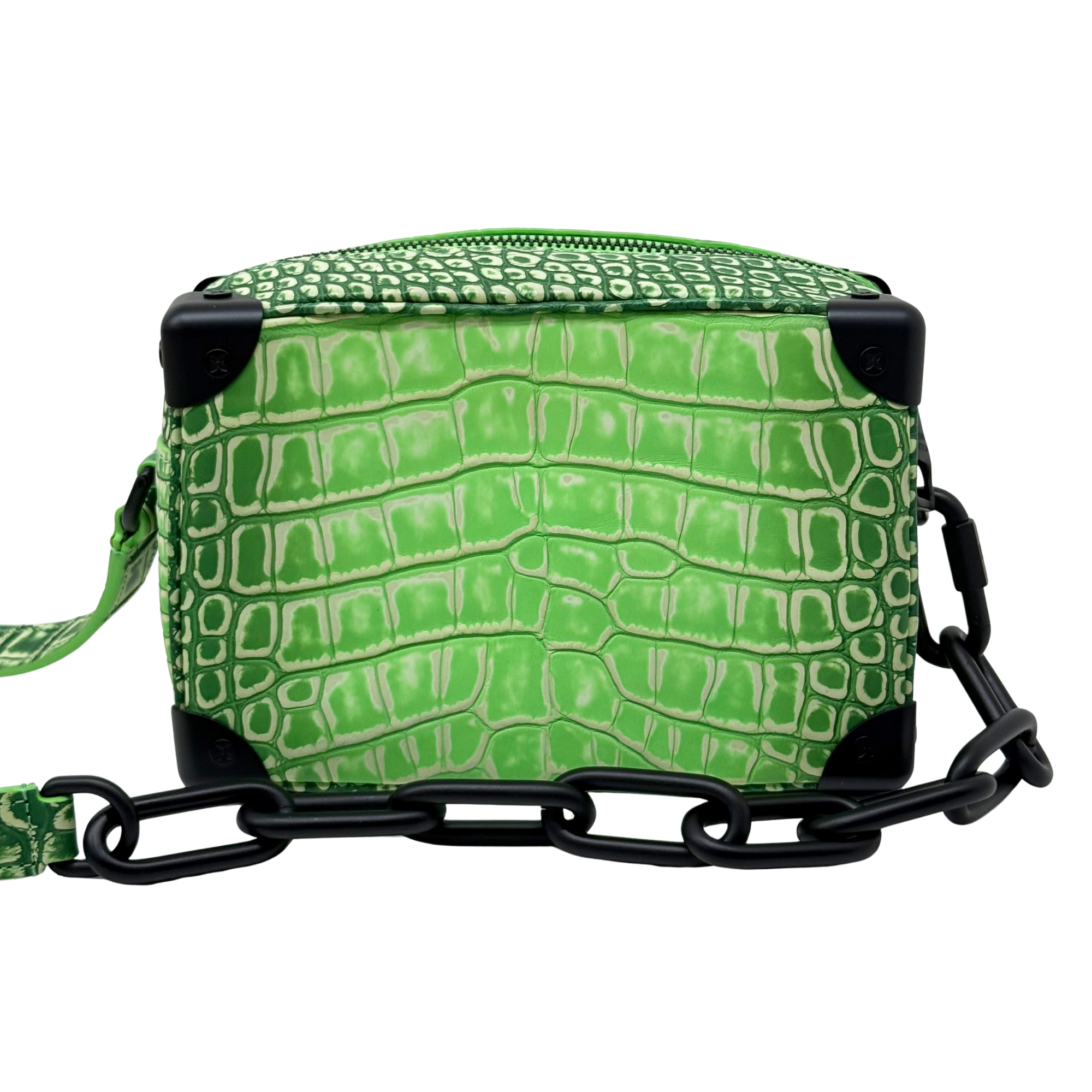Louis Vuitton Mini Soft Crocodile Leather Trunk bag Neon Green (brand new)