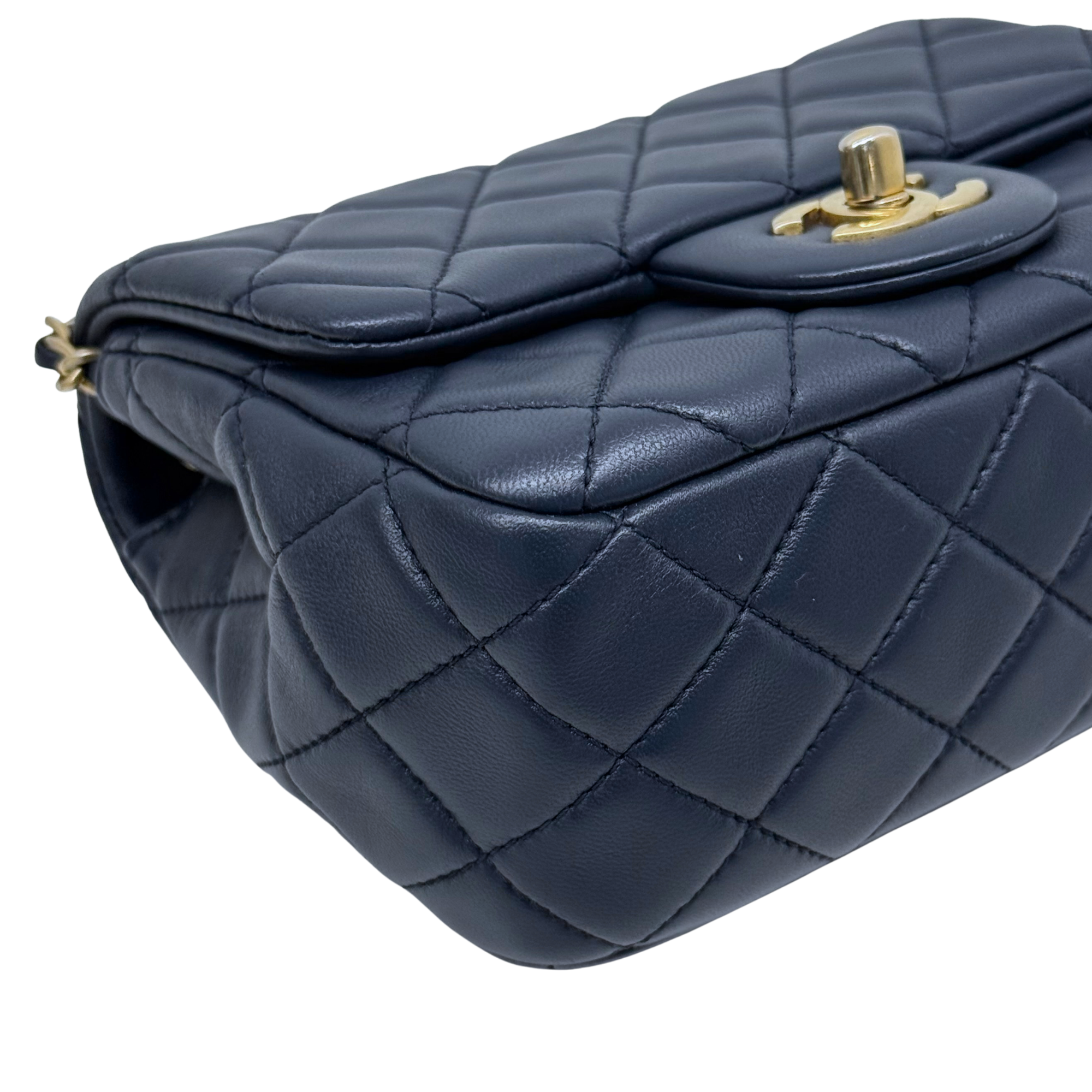 Chanel dark blue flap bag