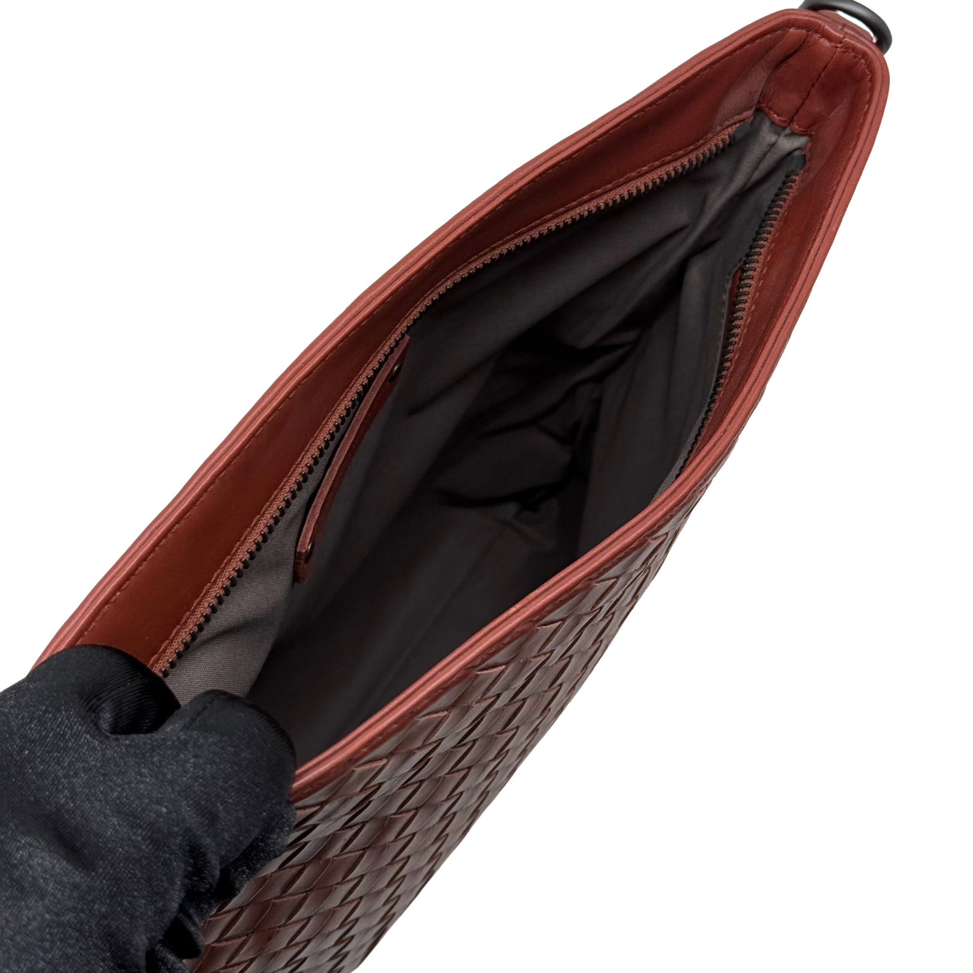 Bottega Veneta Nappa Intrecciato Flat Messenger Crossbody Bag
 (brand new)