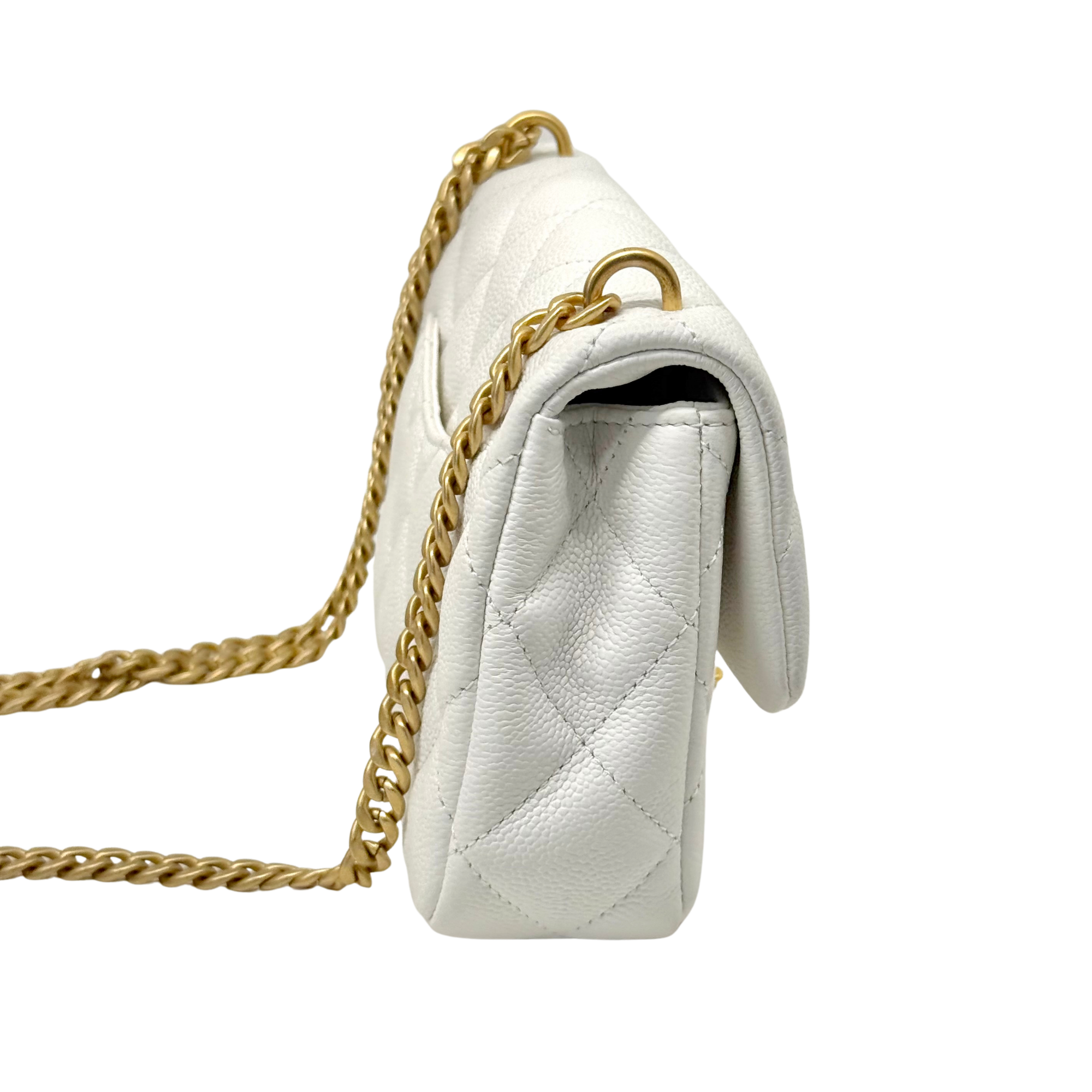 Chanel White Flap small Bag